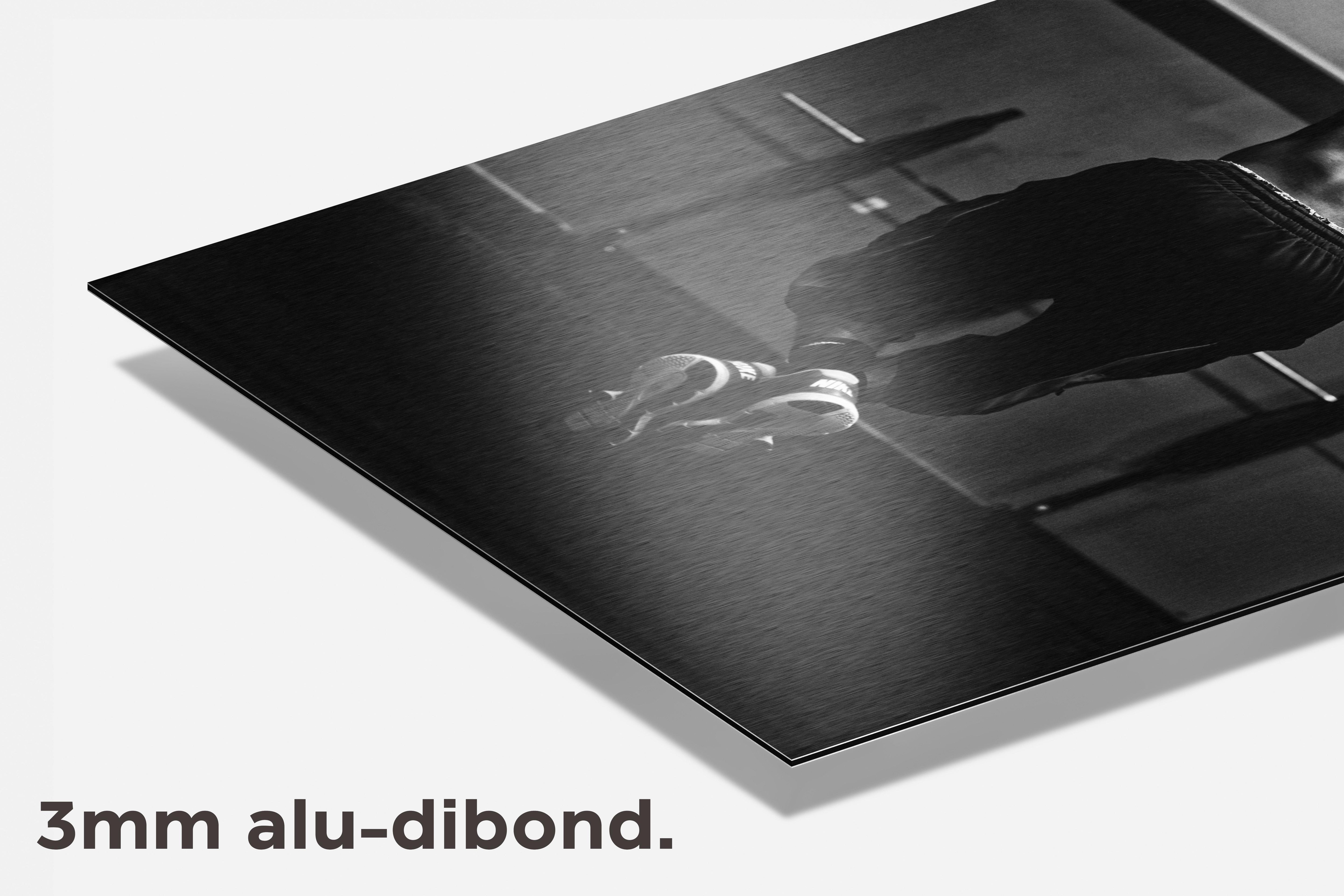 Gym Training Zwart Wit dibond detail