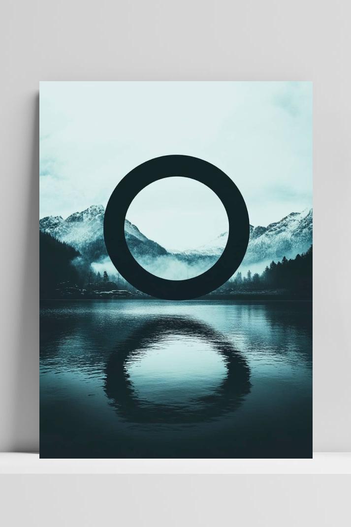 Cirkel in Zee op 3mm aluminium dibond