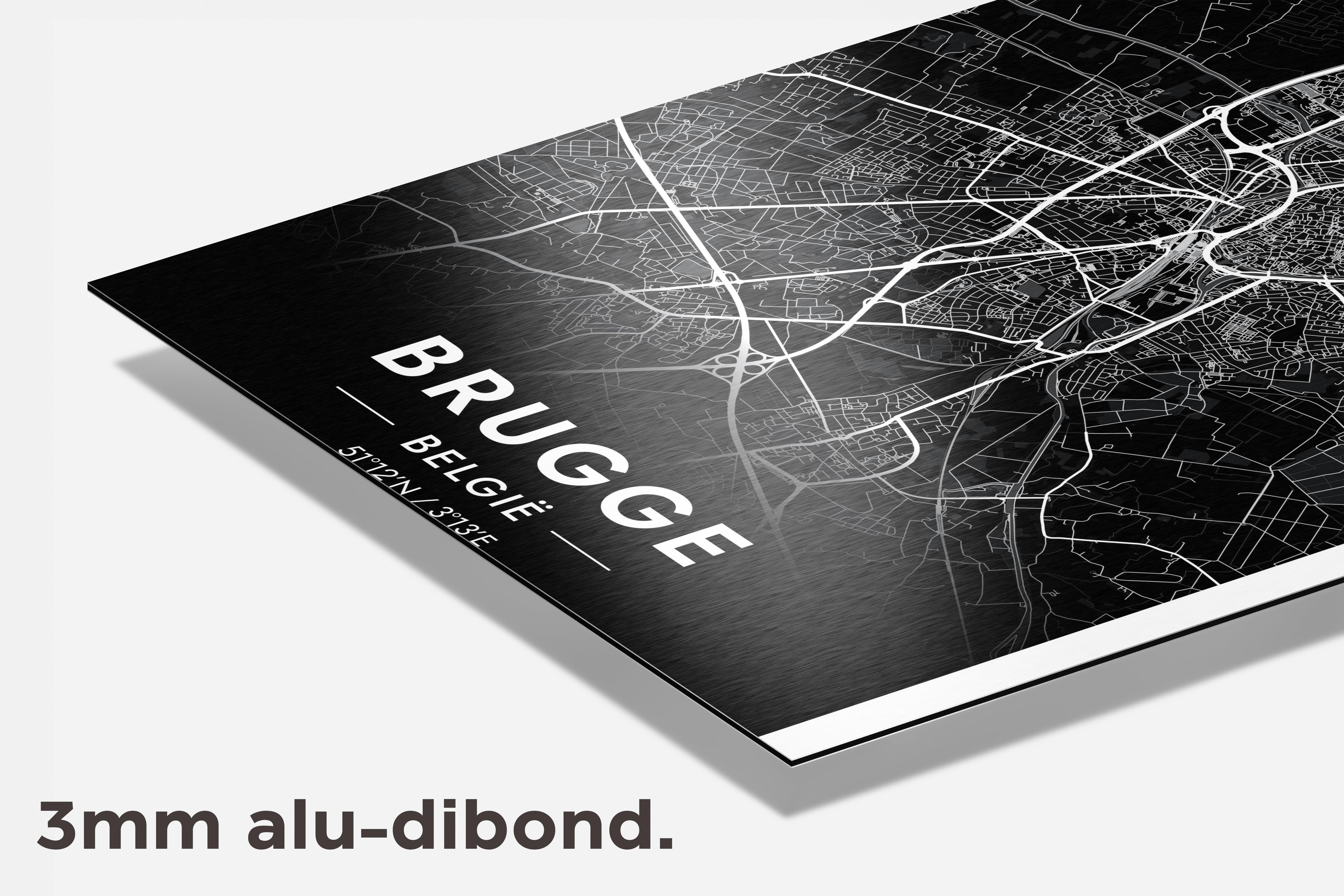 Brugge Map dibond detail