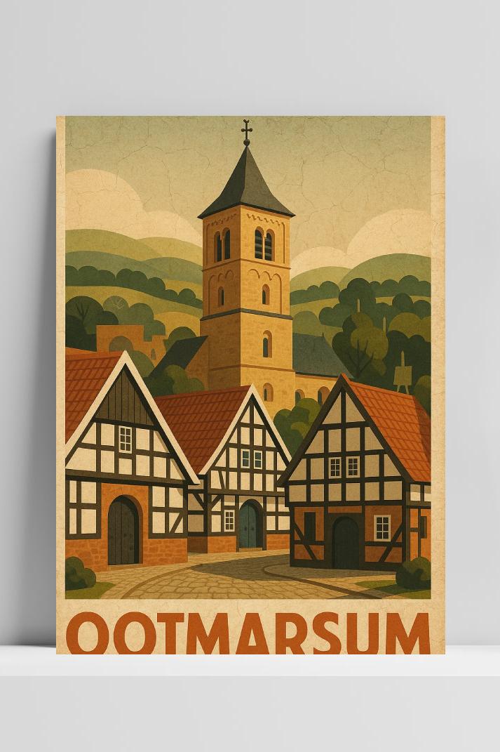 Ootmarsum Text Vintage op 3mm aluminium dibond