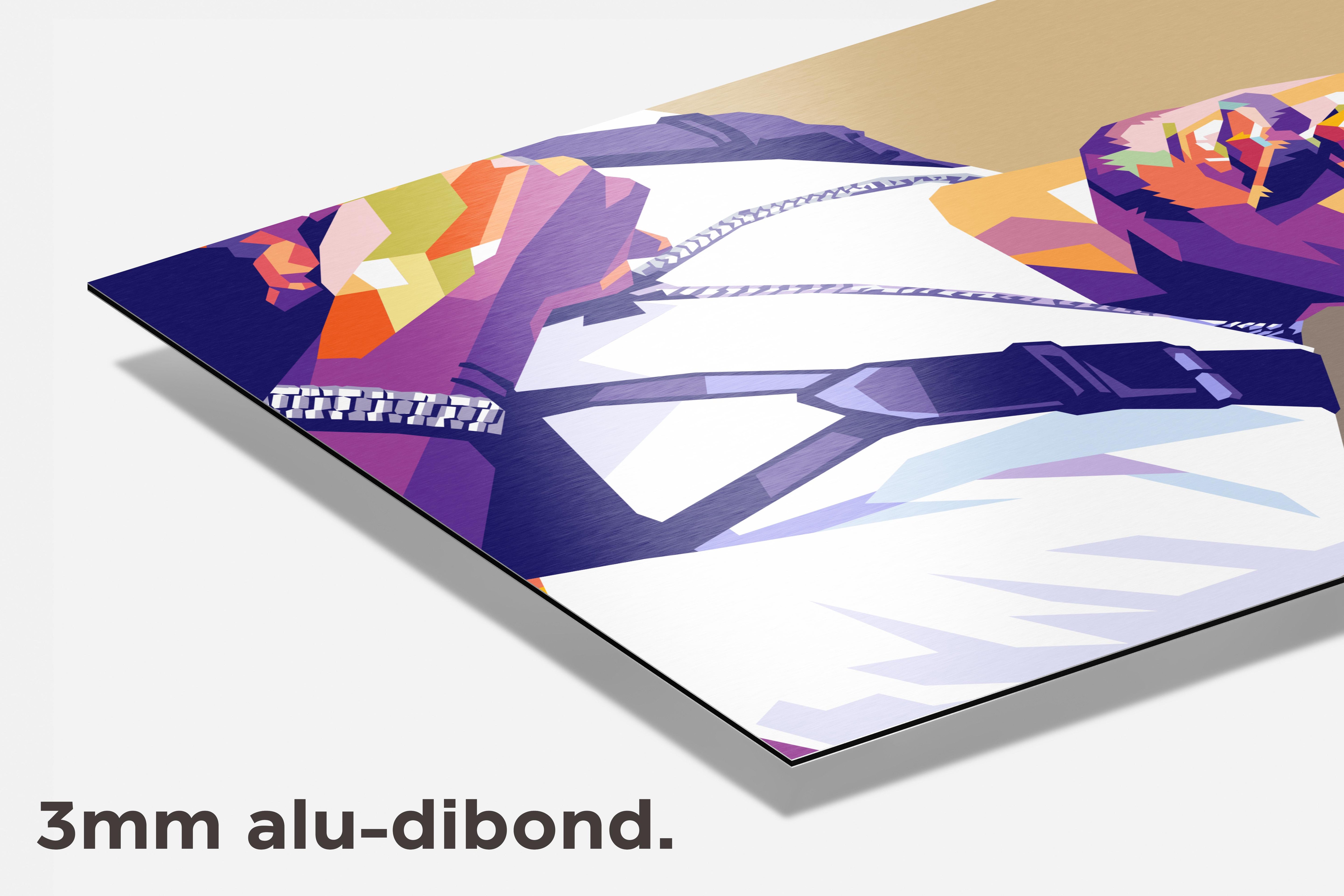 Tupac bruin dibond detail