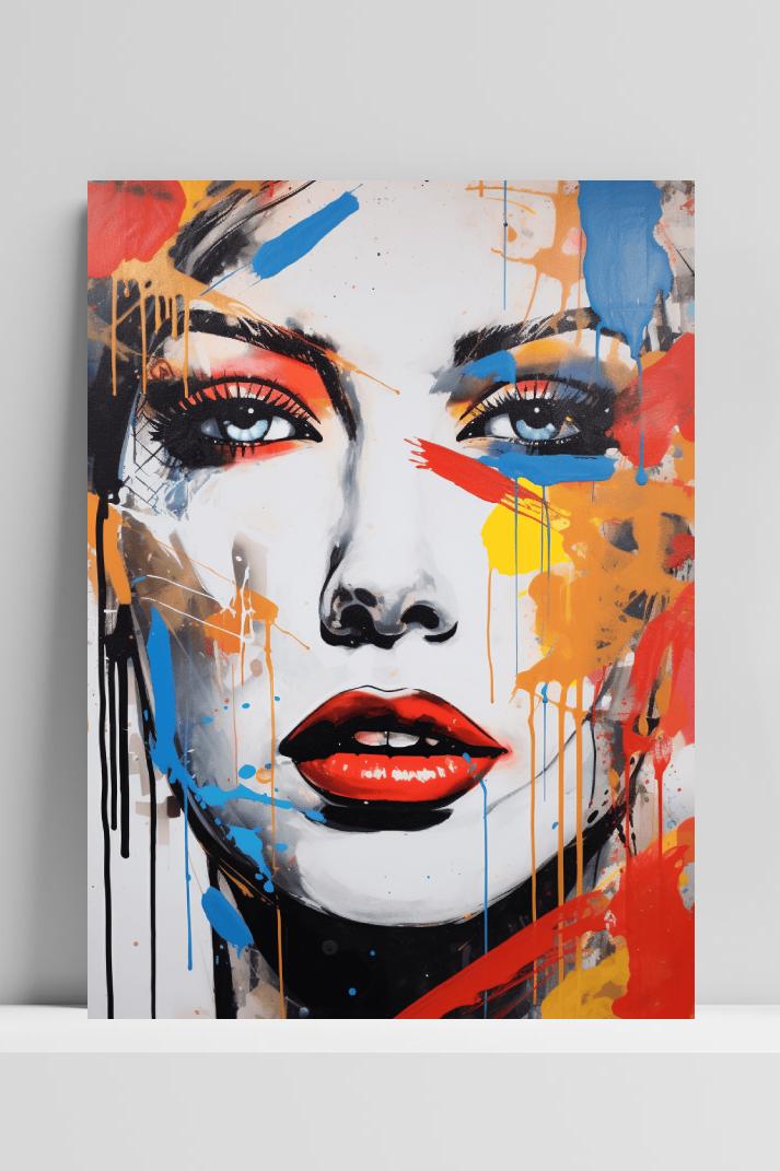 Vrouw Verf op 3mm aluminium dibond