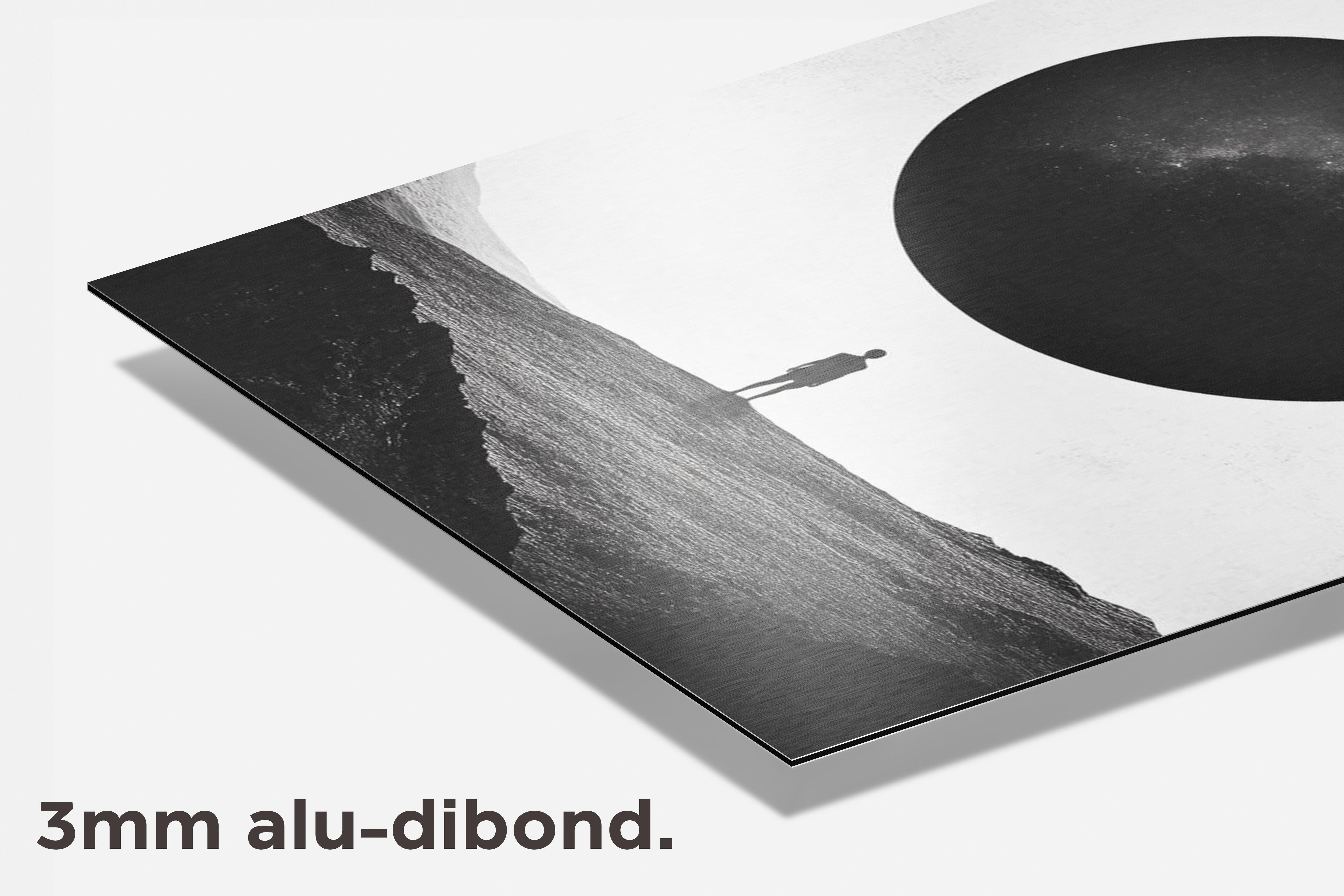 Minimalistische Cirkel dibond detail