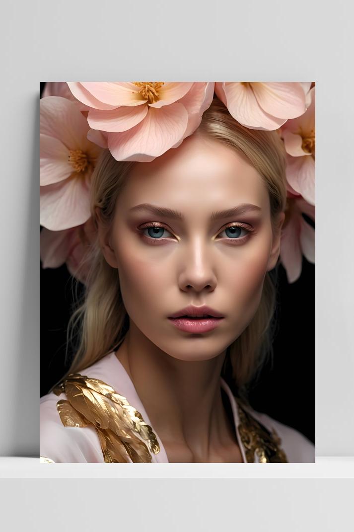 Bloemenportret op 3mm aluminium dibond