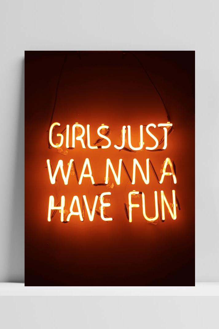 Girls Fun op 3mm aluminium dibond