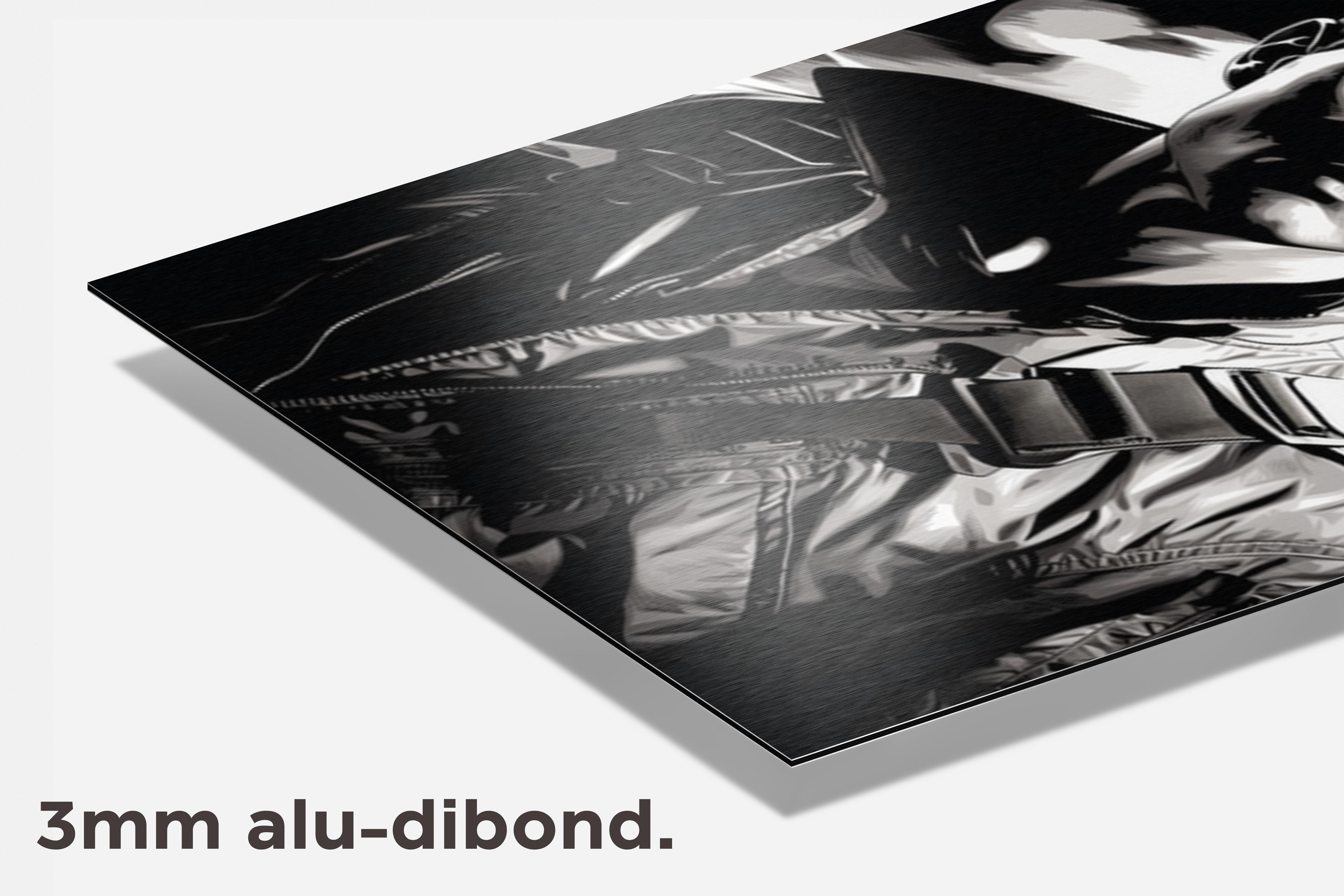 Tom Cruise Zwart Wit dibond detail