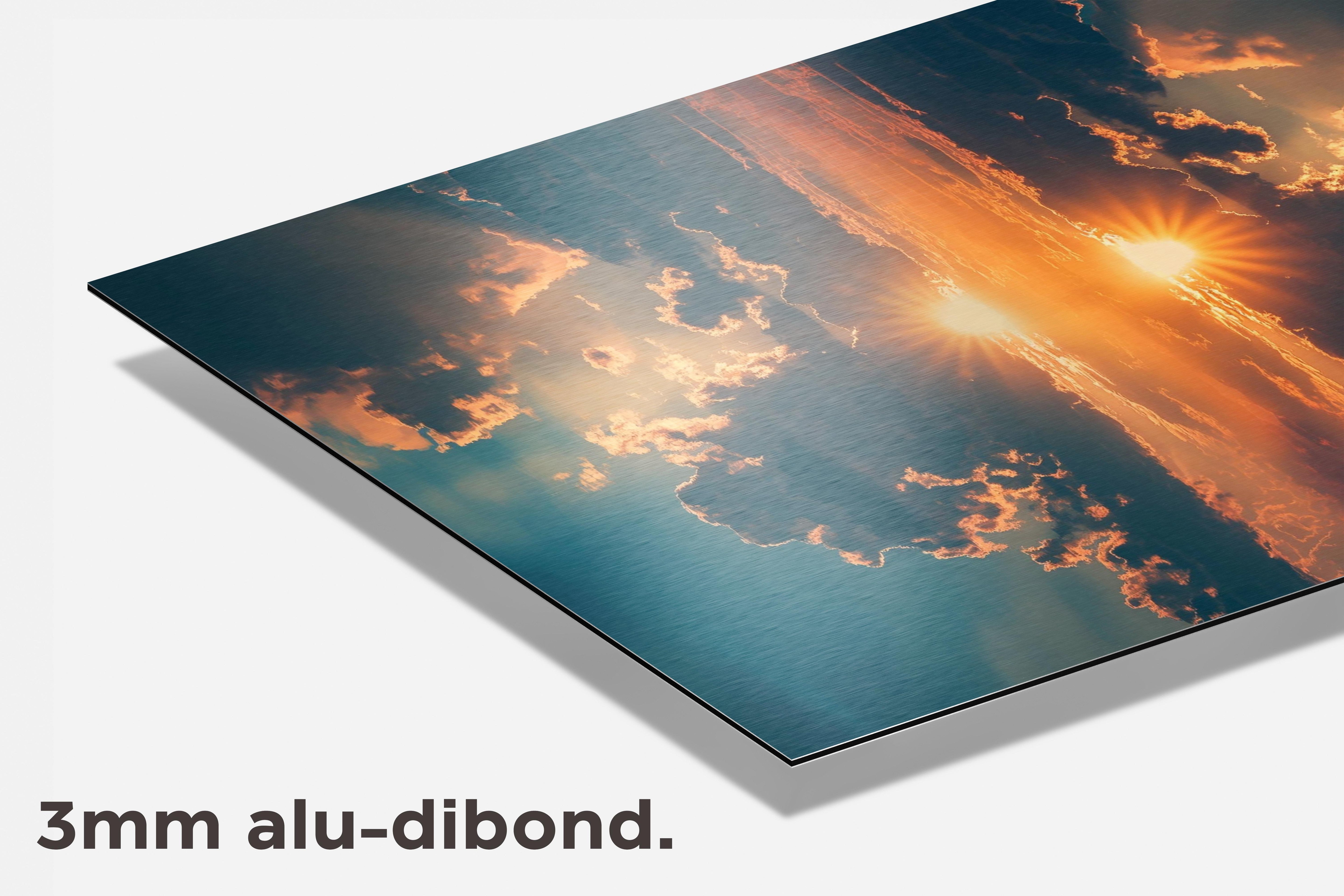 Spiegelend Lucht dibond detail