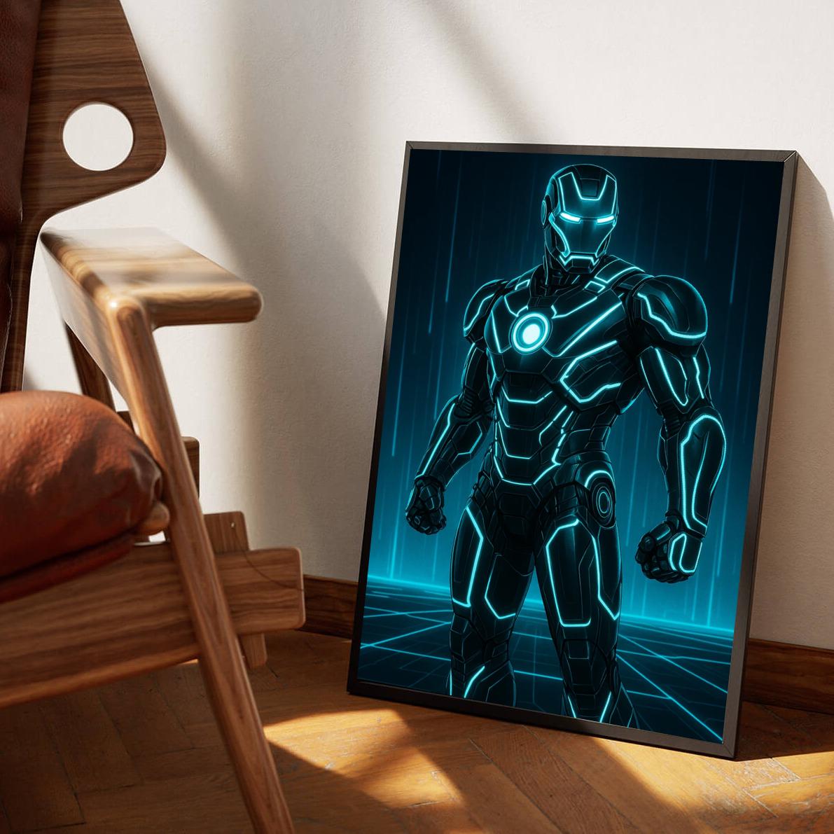 Iron Man Neon poster sfeerbeeld 3