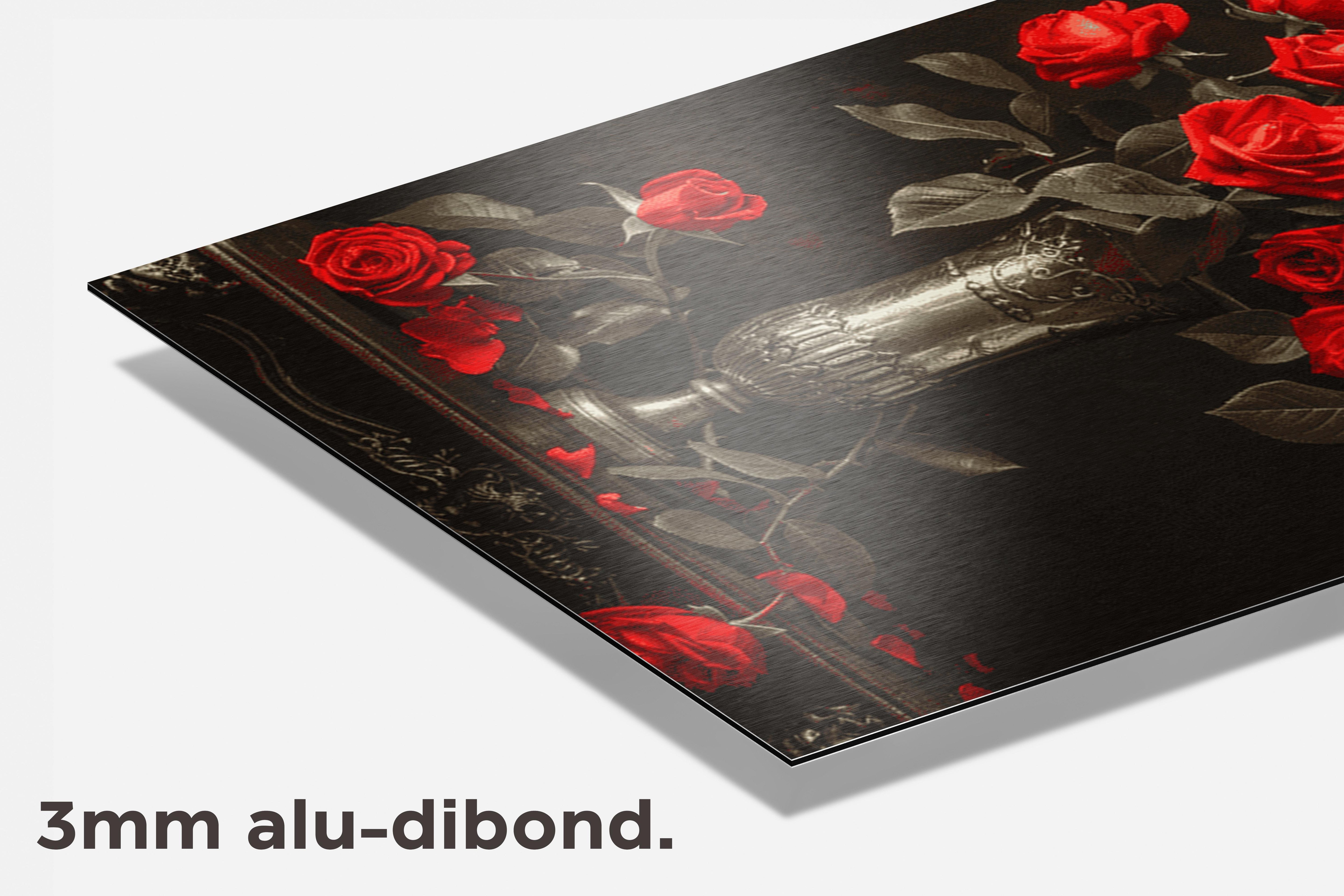 Rode Rozen dibond detail