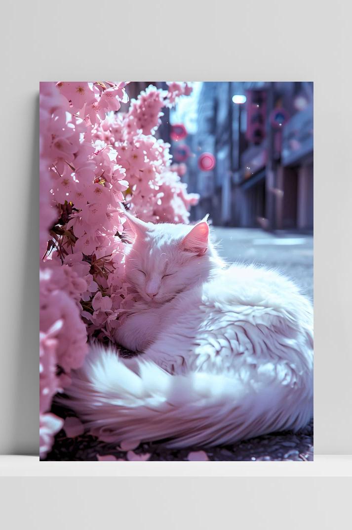 Kat Bloemen op 3mm aluminium dibond