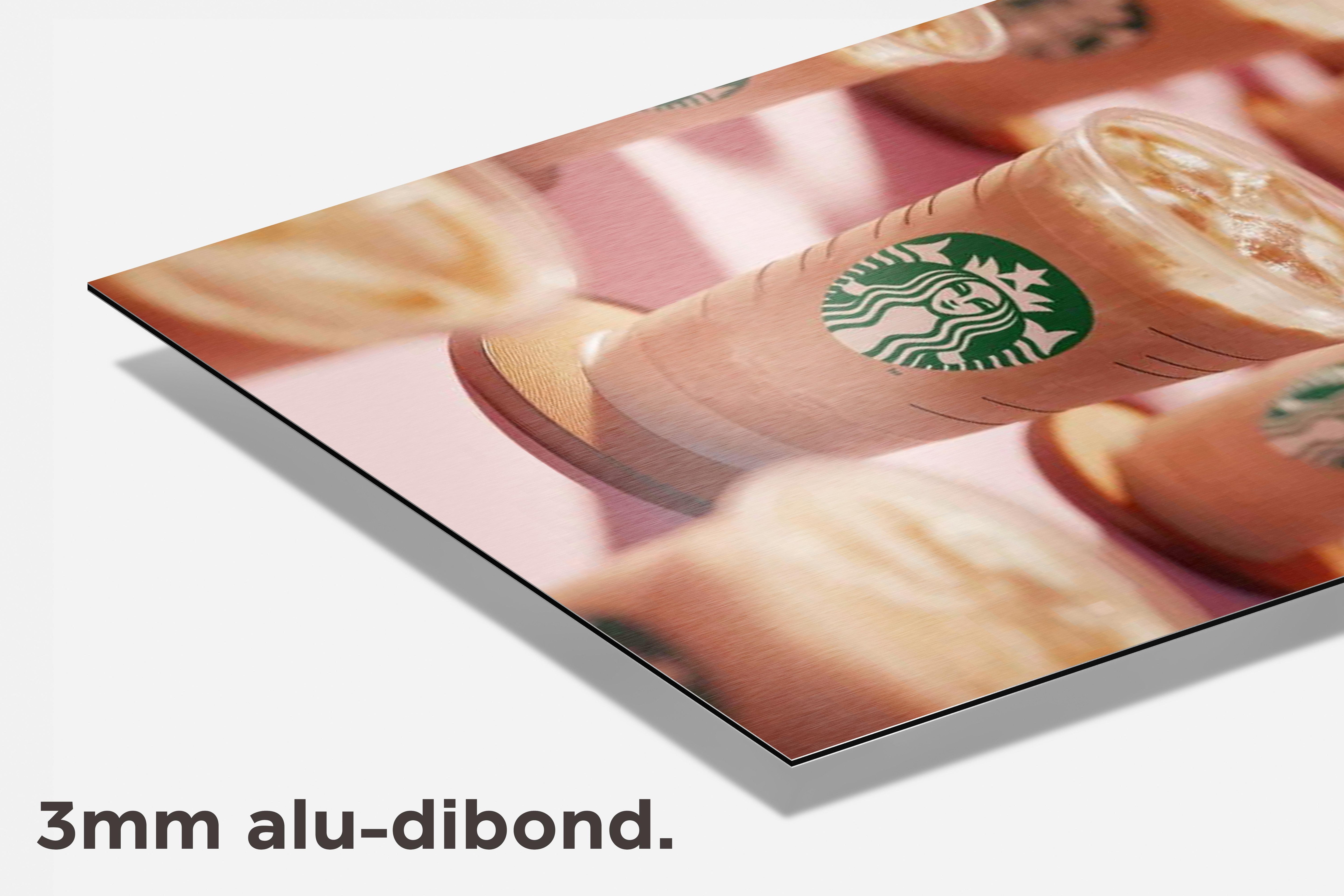 Starbucks IJskoffie dibond detail