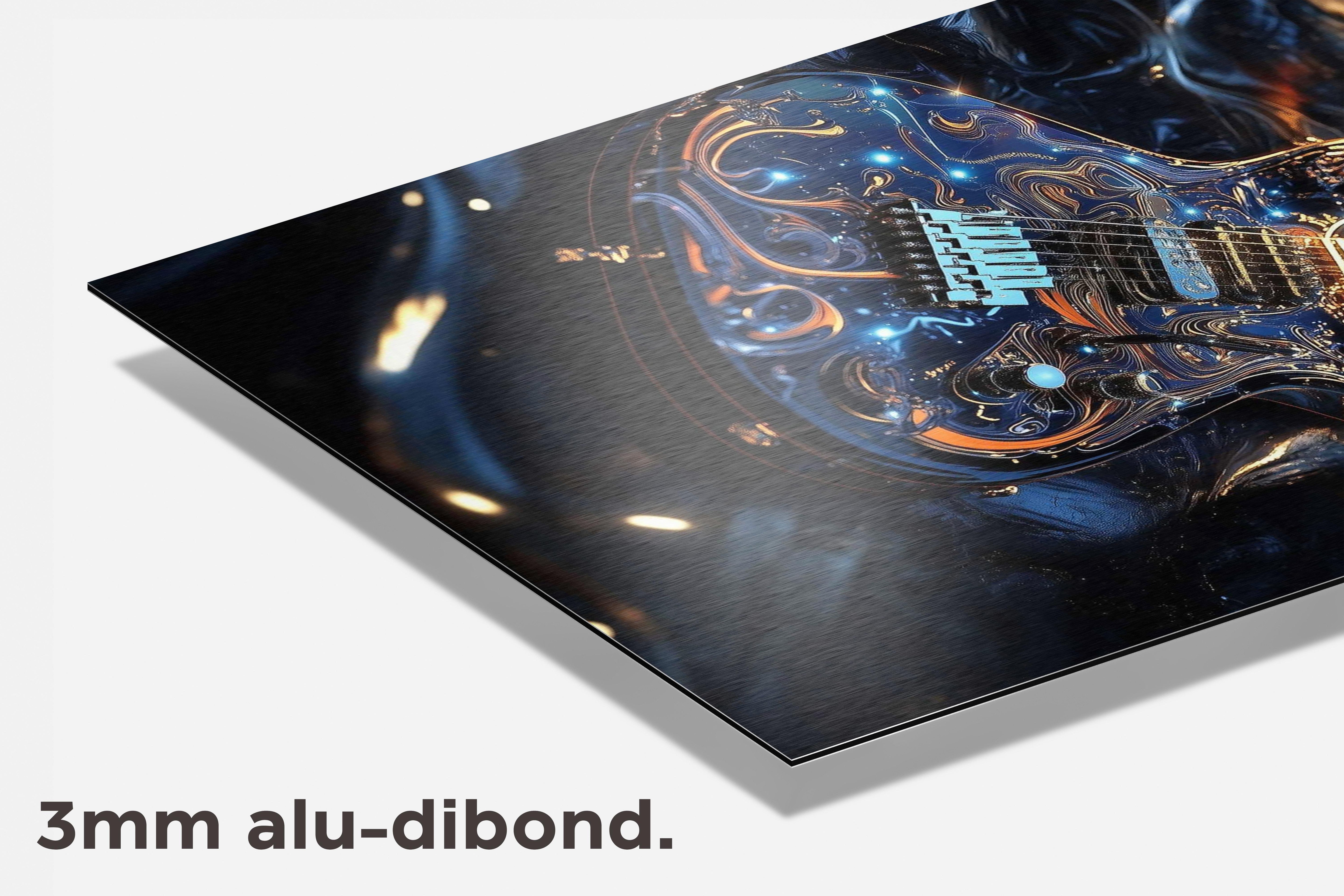 Elektrische Gitaar dibond detail