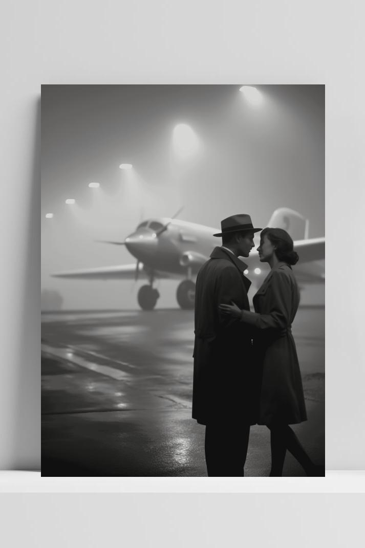 Afscheid Zwart Wit op 3mm aluminium dibond