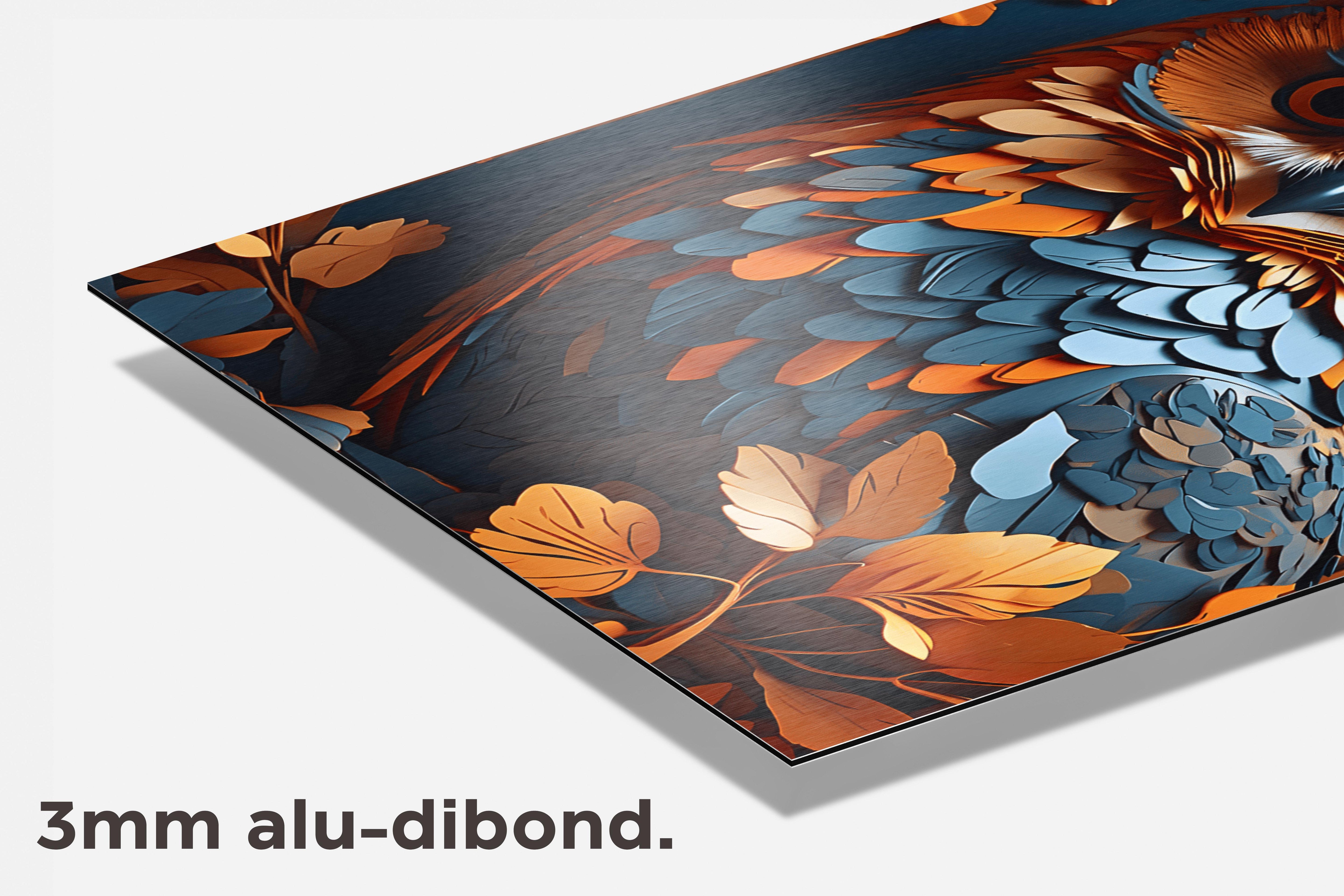 Uil van Minerva dibond detail