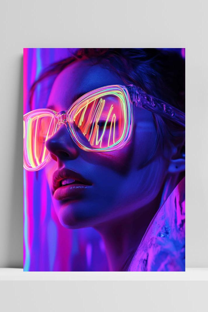 Meisje Neon op 3mm aluminium dibond