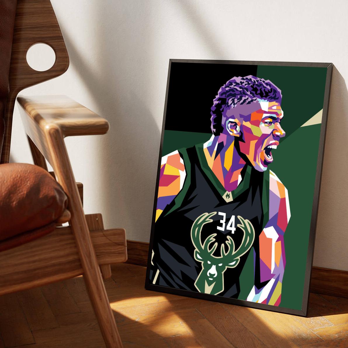 Giannis Antetokounmpo Pop Art poster sfeerbeeld 1