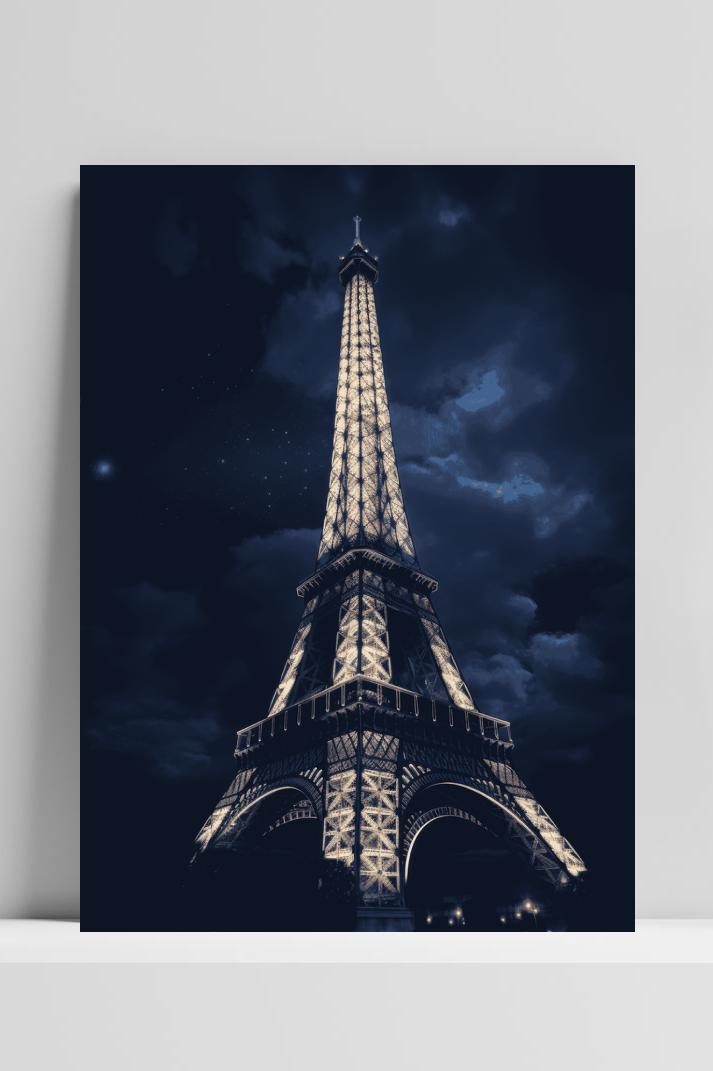 Eiffeltoren Parijs op 3mm aluminium dibond