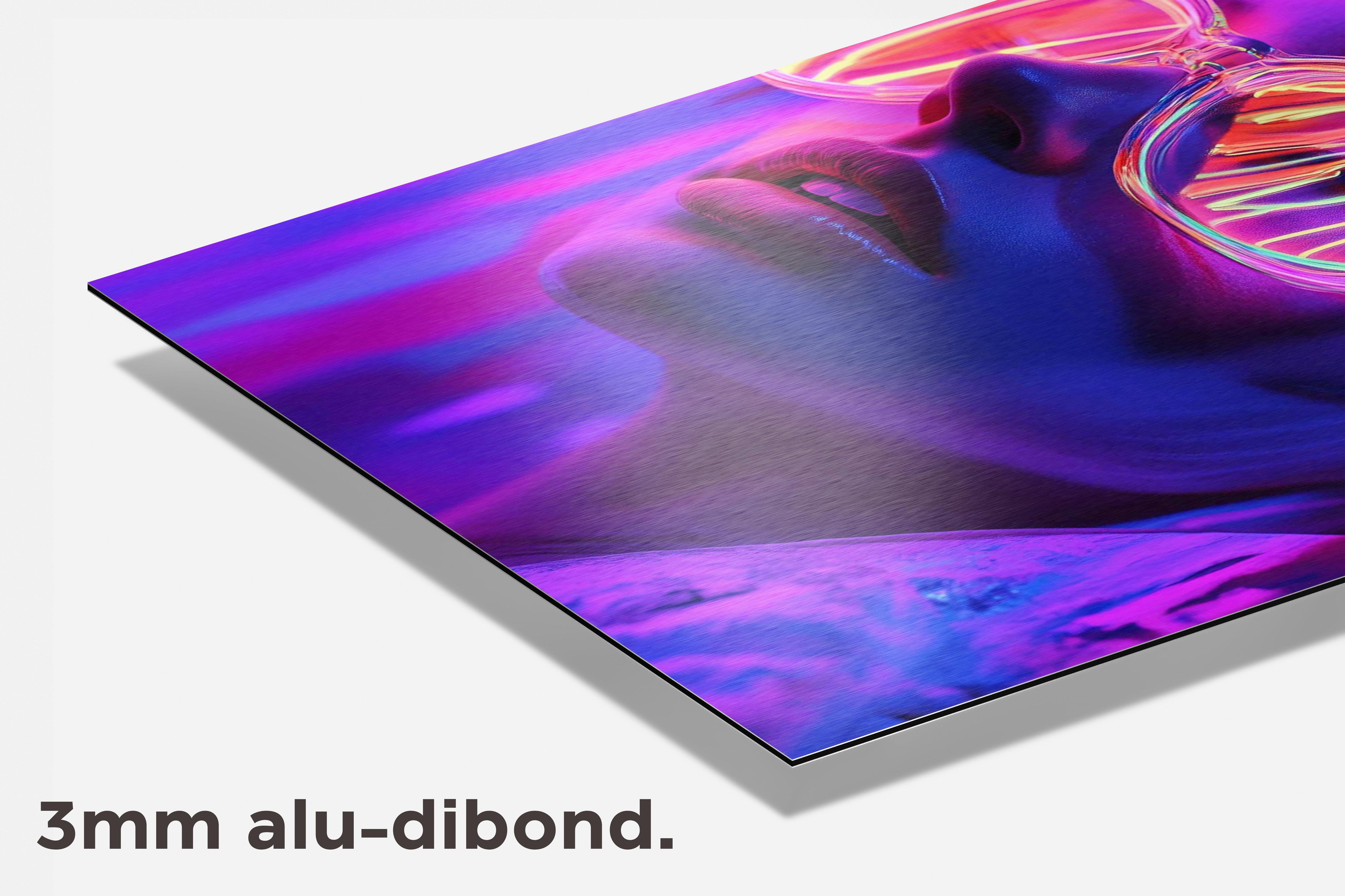 Meisje Neon dibond detail