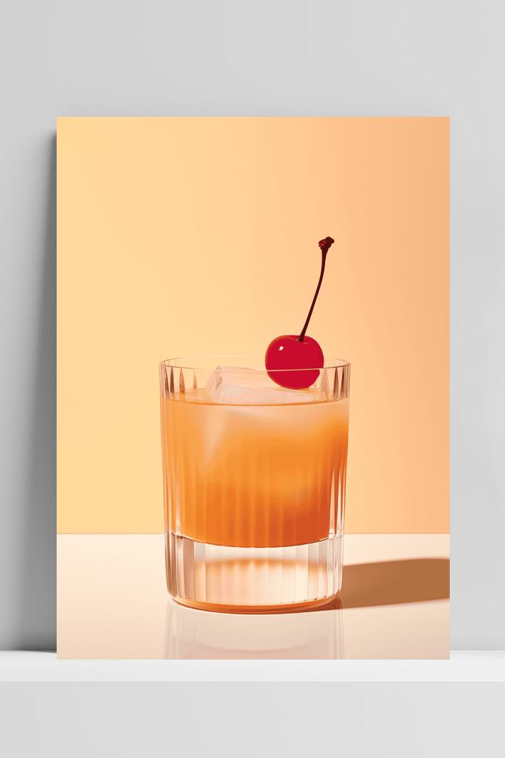 Whiskey Sour op 3mm aluminium dibond