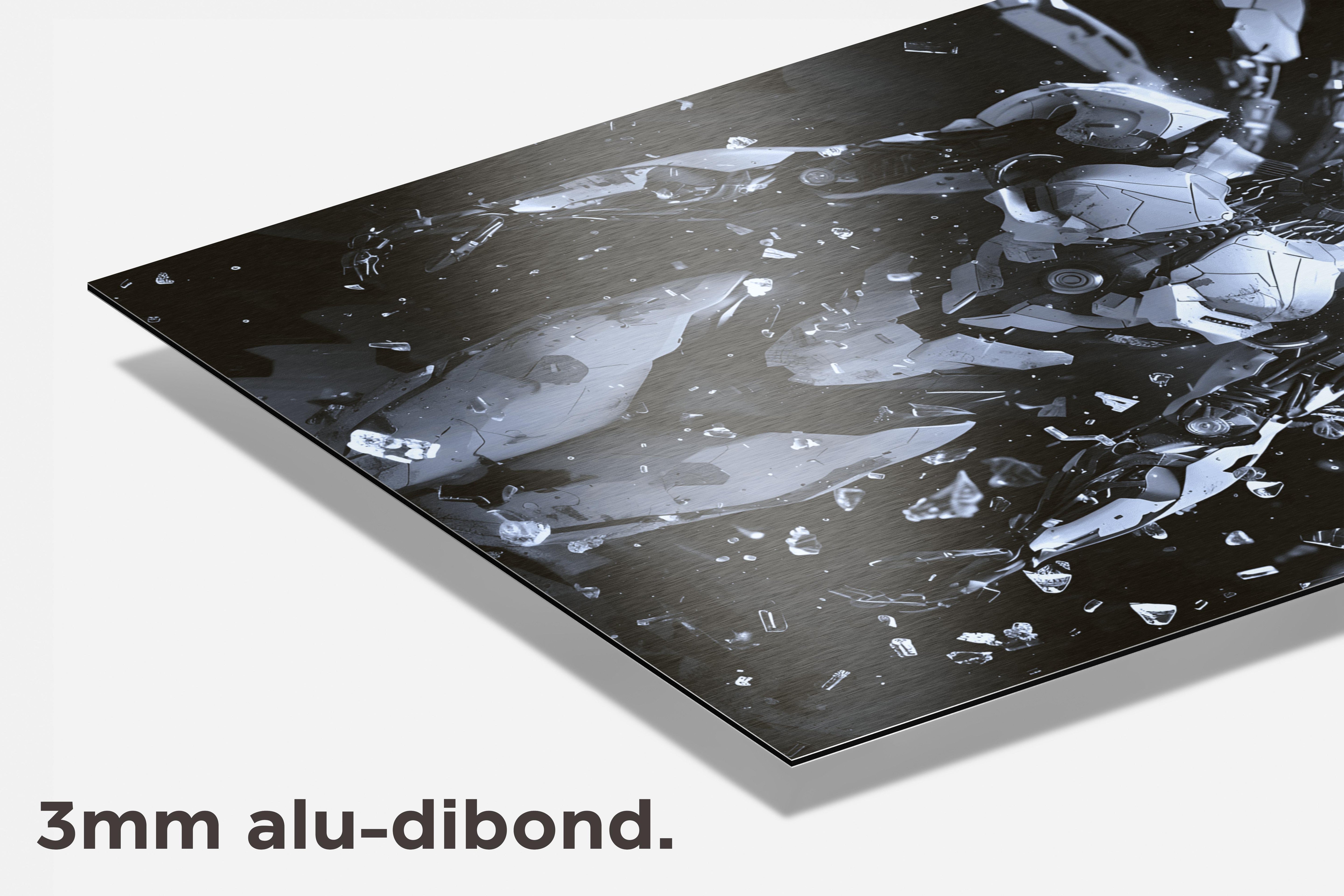 Robot Glas dibond detail