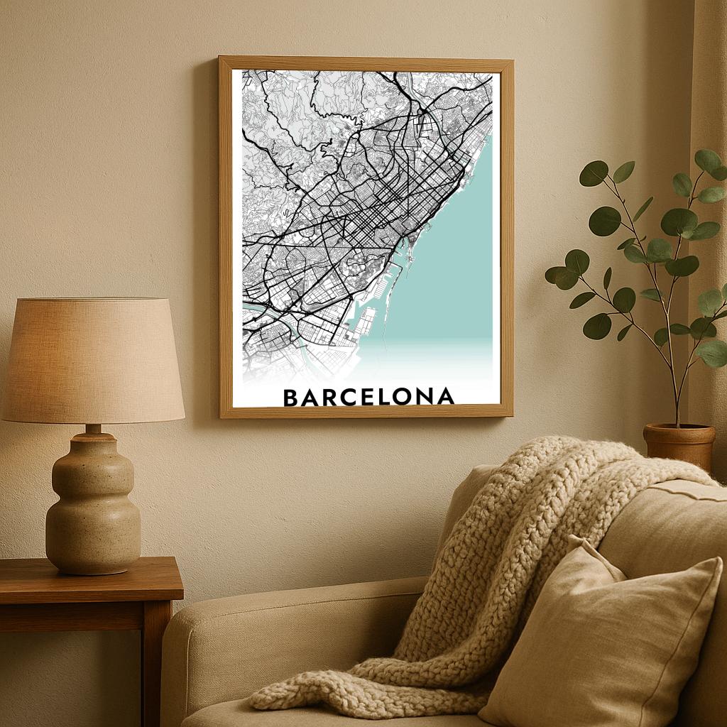 Barcelona Catalunya Blue poster sfeerbeeld 2