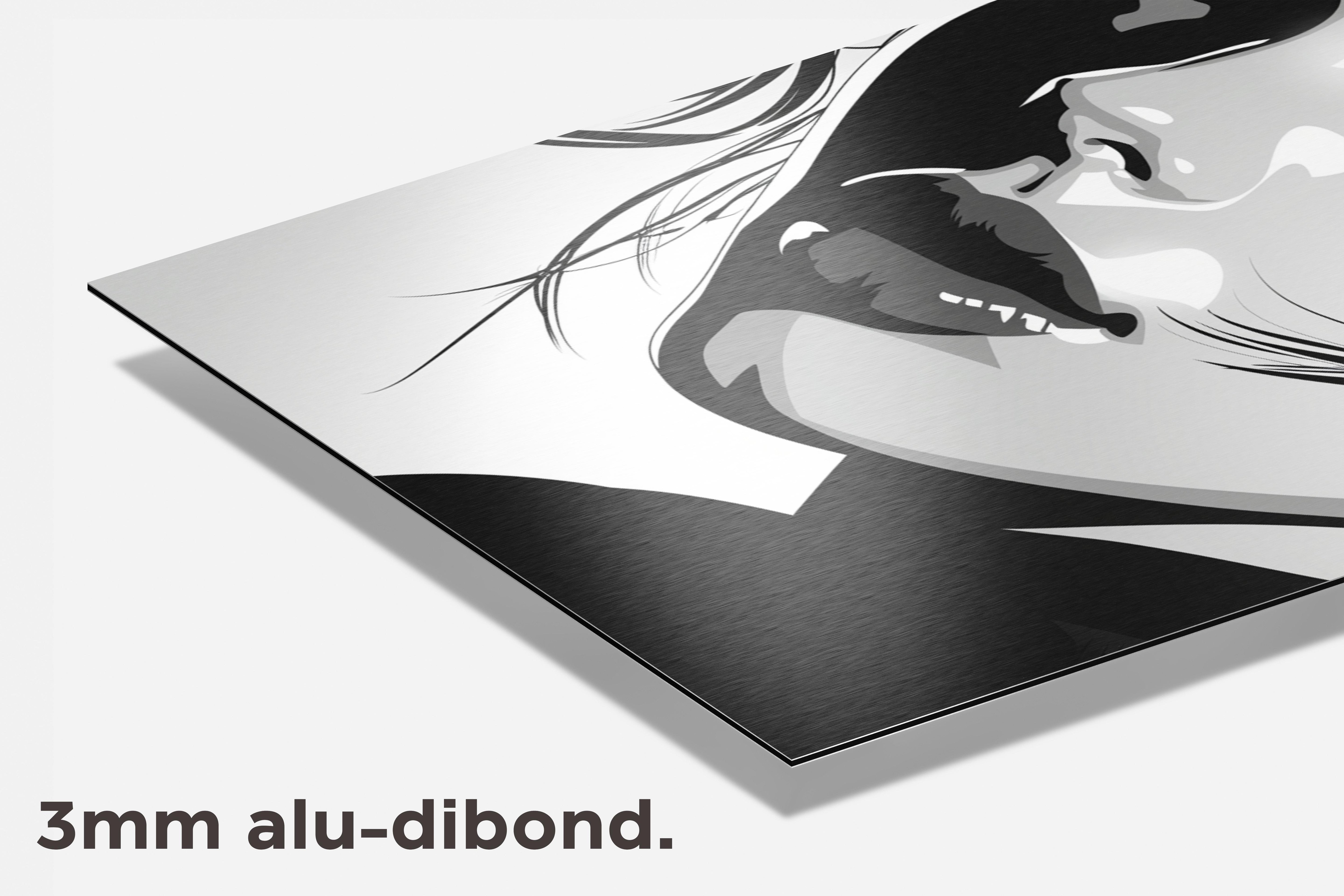 Vrouw Kunst Zwart Wit dibond detail