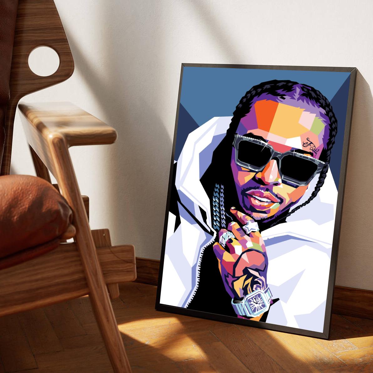 Pop Smoke Pop Art poster sfeerbeeld 1