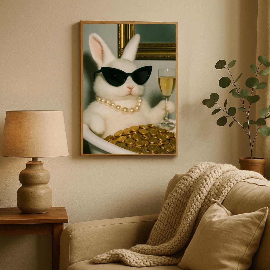 Rabbit Champagne Gold poster sfeerbeeld 2