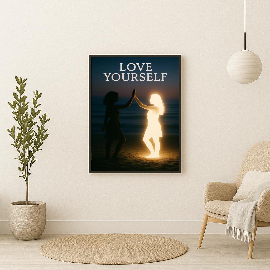 Love Yourself Text Quote poster sfeerbeeld 2