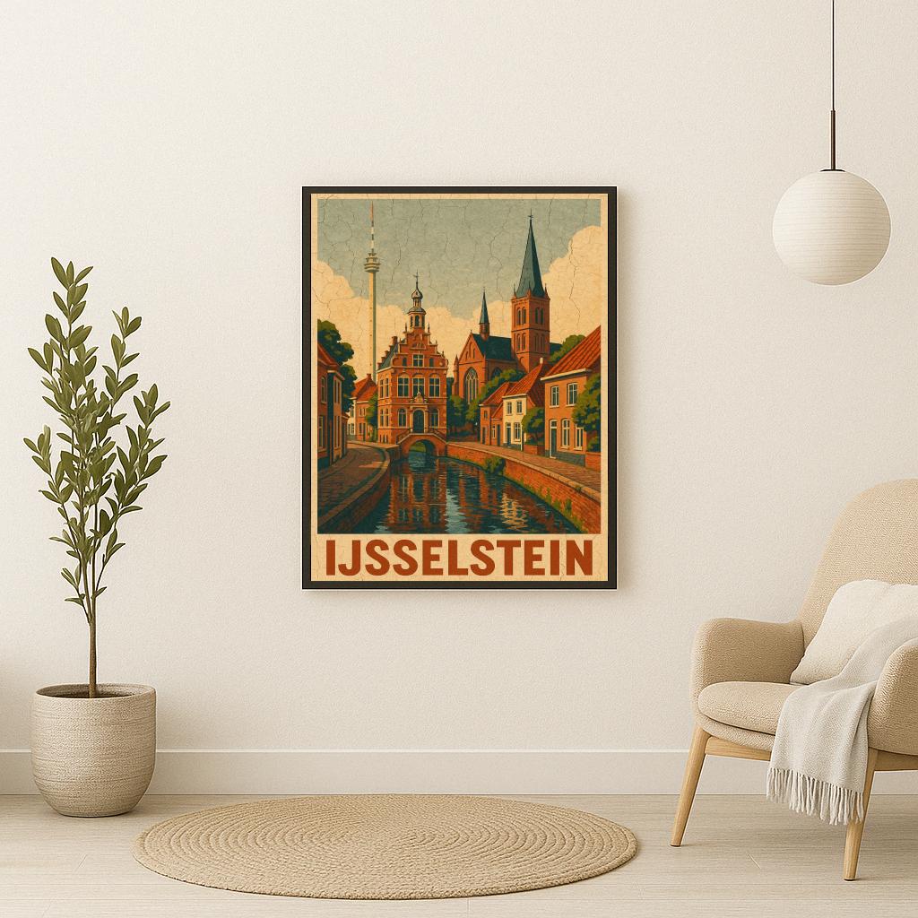 IJsselstein Netherlands Vintage Text poster sfeerbeeld 2