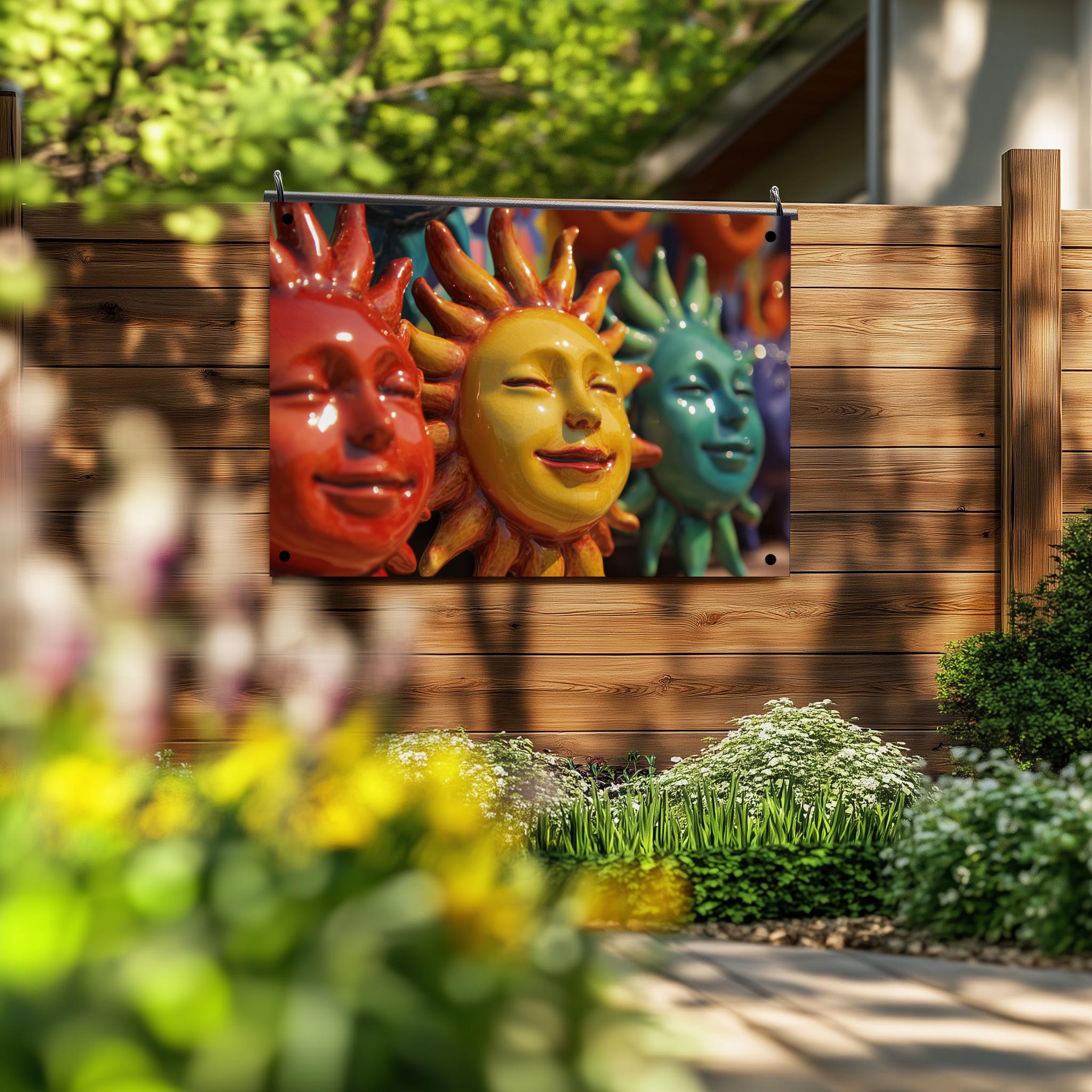 Tuinposter Zon Keramiek sfeerbeeld 2