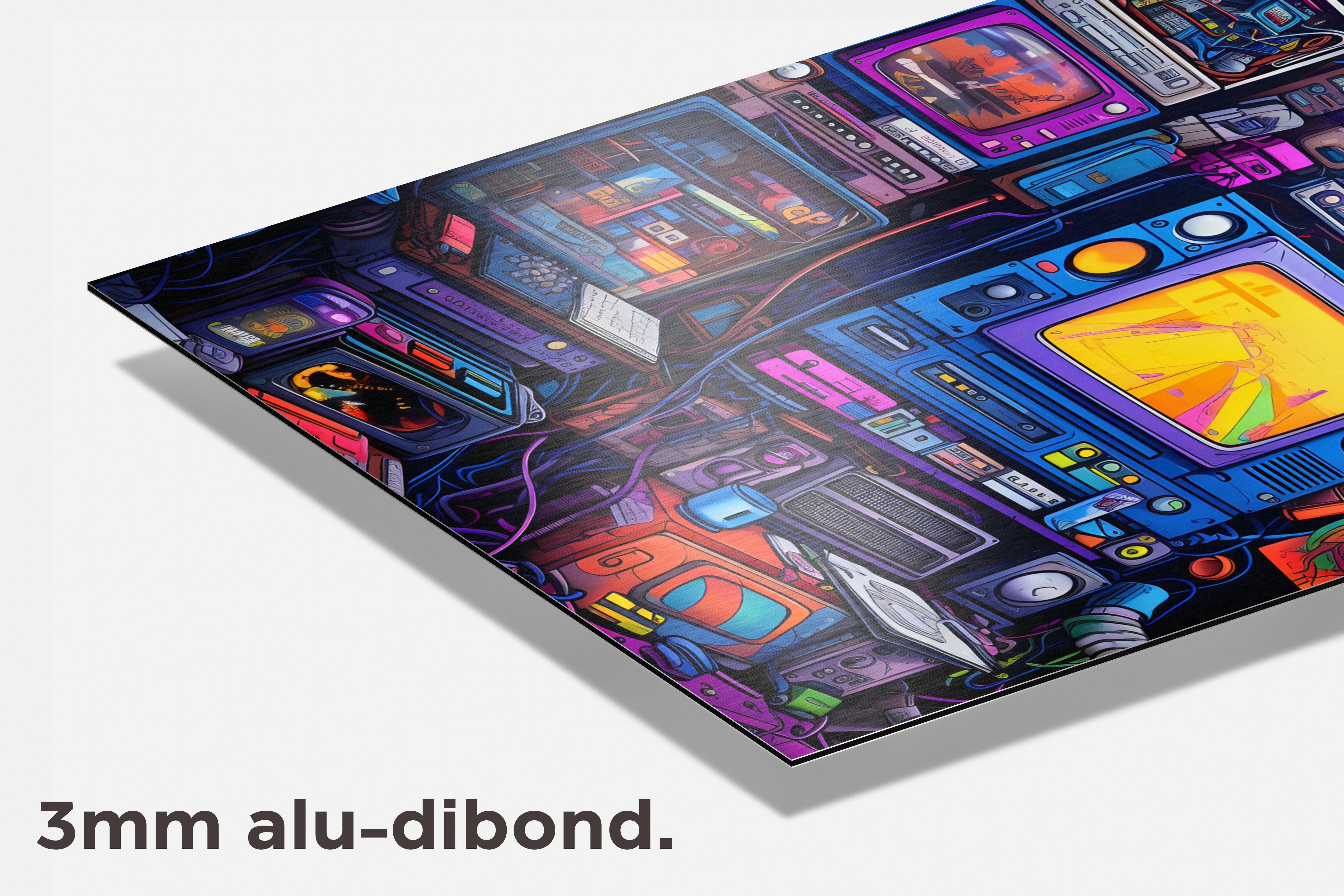 Retro Schermen dibond detail