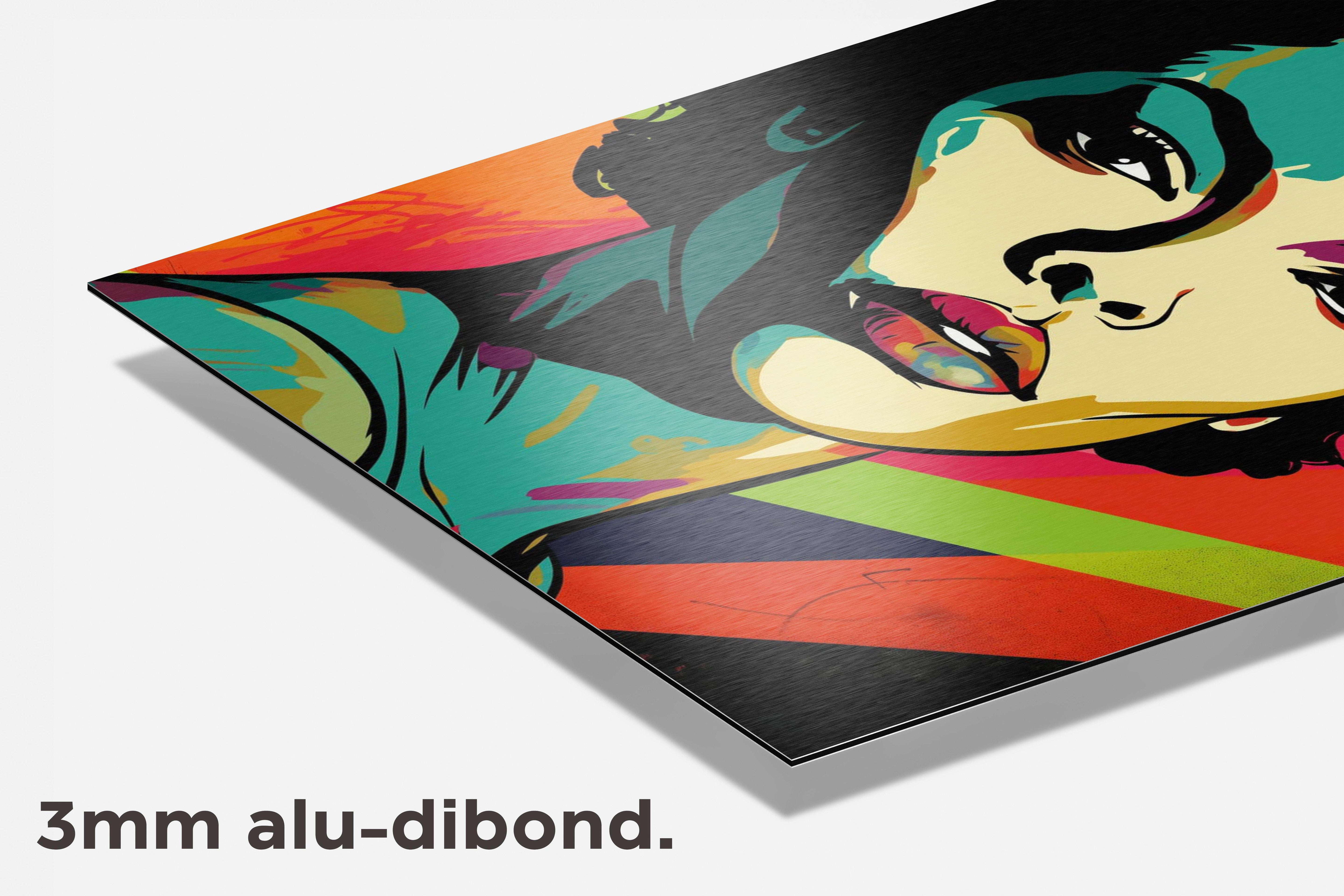 Vrouw Pop Art dibond detail