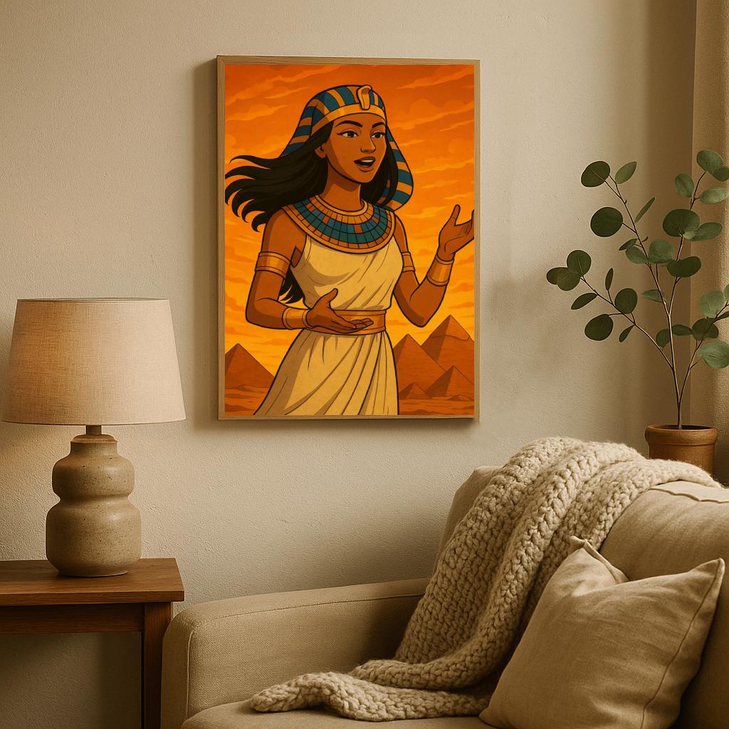 Egyptian Woman Cartoon poster sfeerbeeld 2