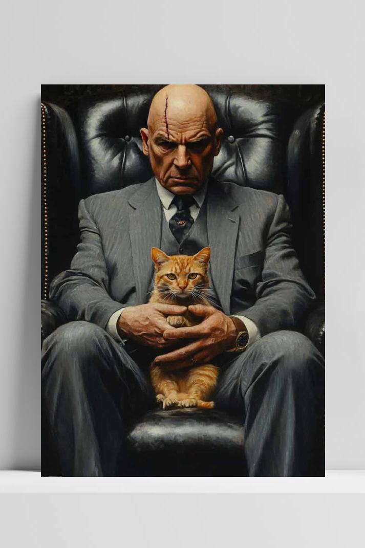 Professor X op 3mm aluminium dibond
