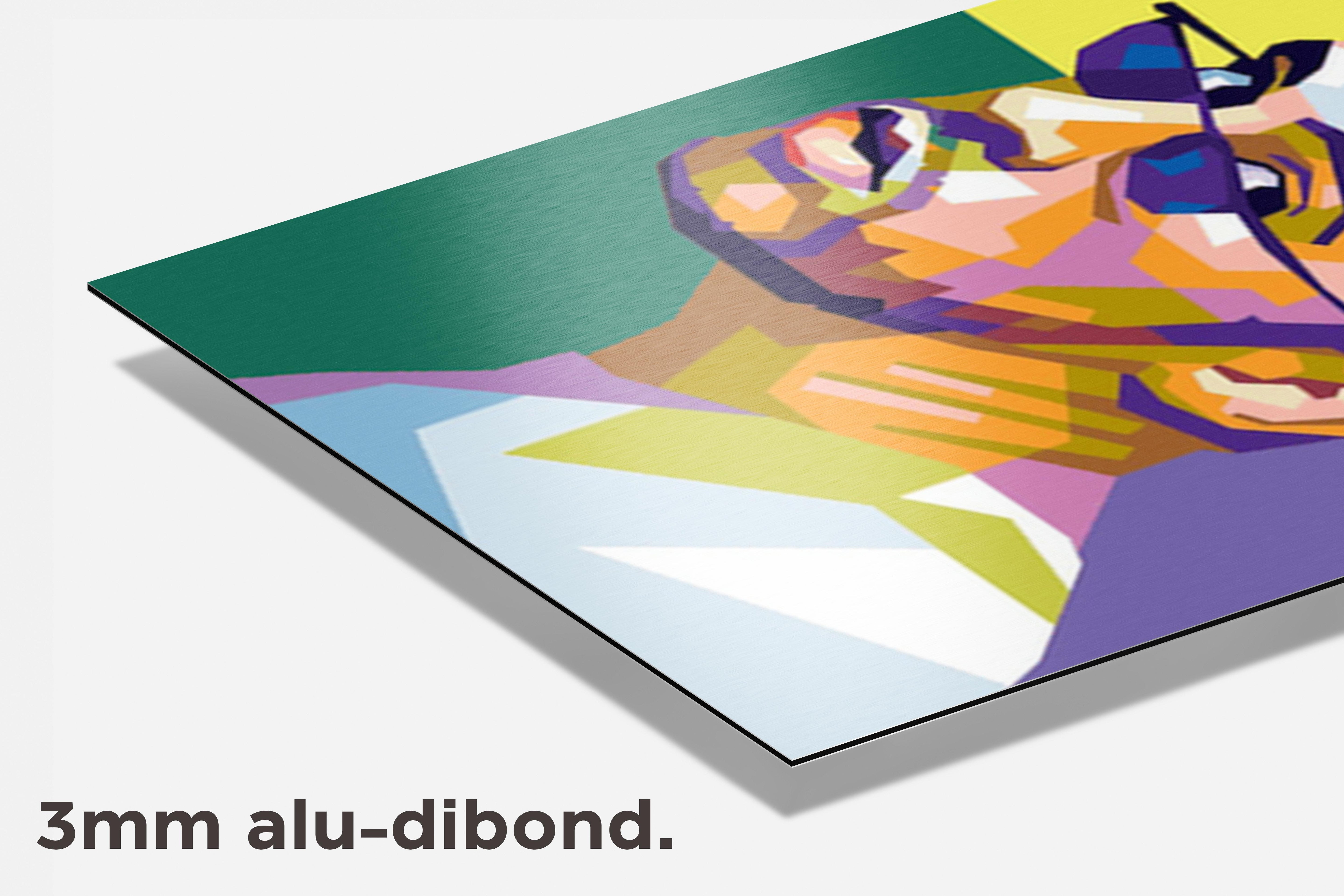 Bad Bunny dibond detail