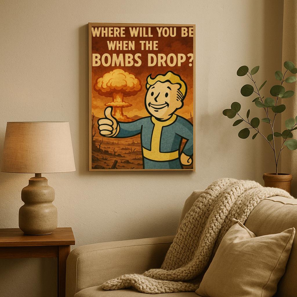 Bomb Quote Cartoon poster sfeerbeeld 2