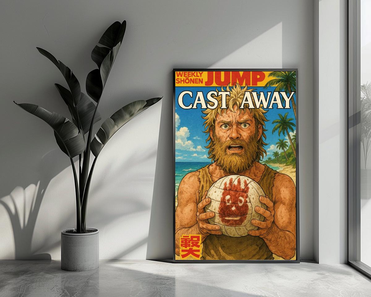 Cast Away Film Cartoon poster van 25 Artstreet