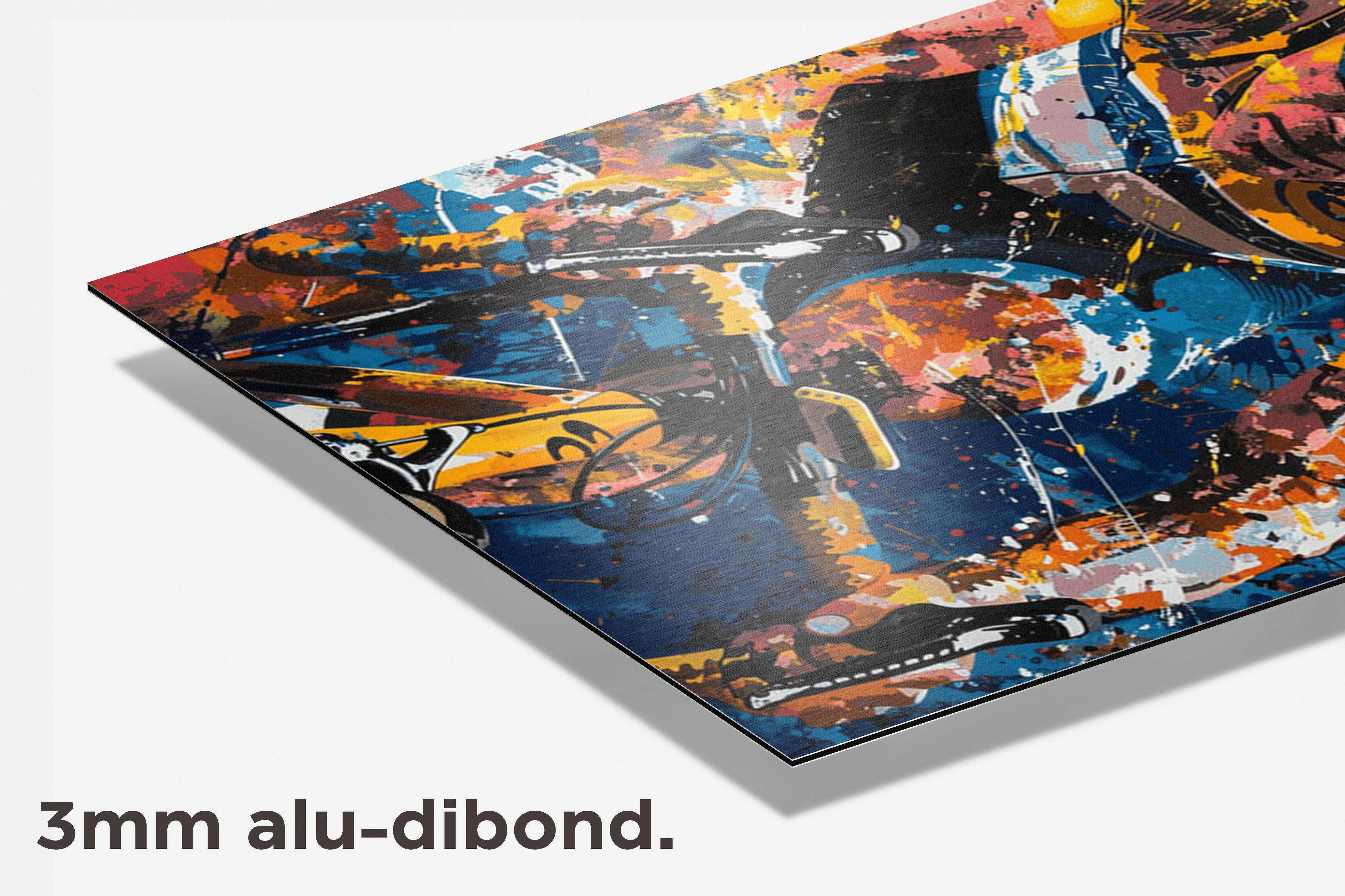 Lance Armstrong dibond detail