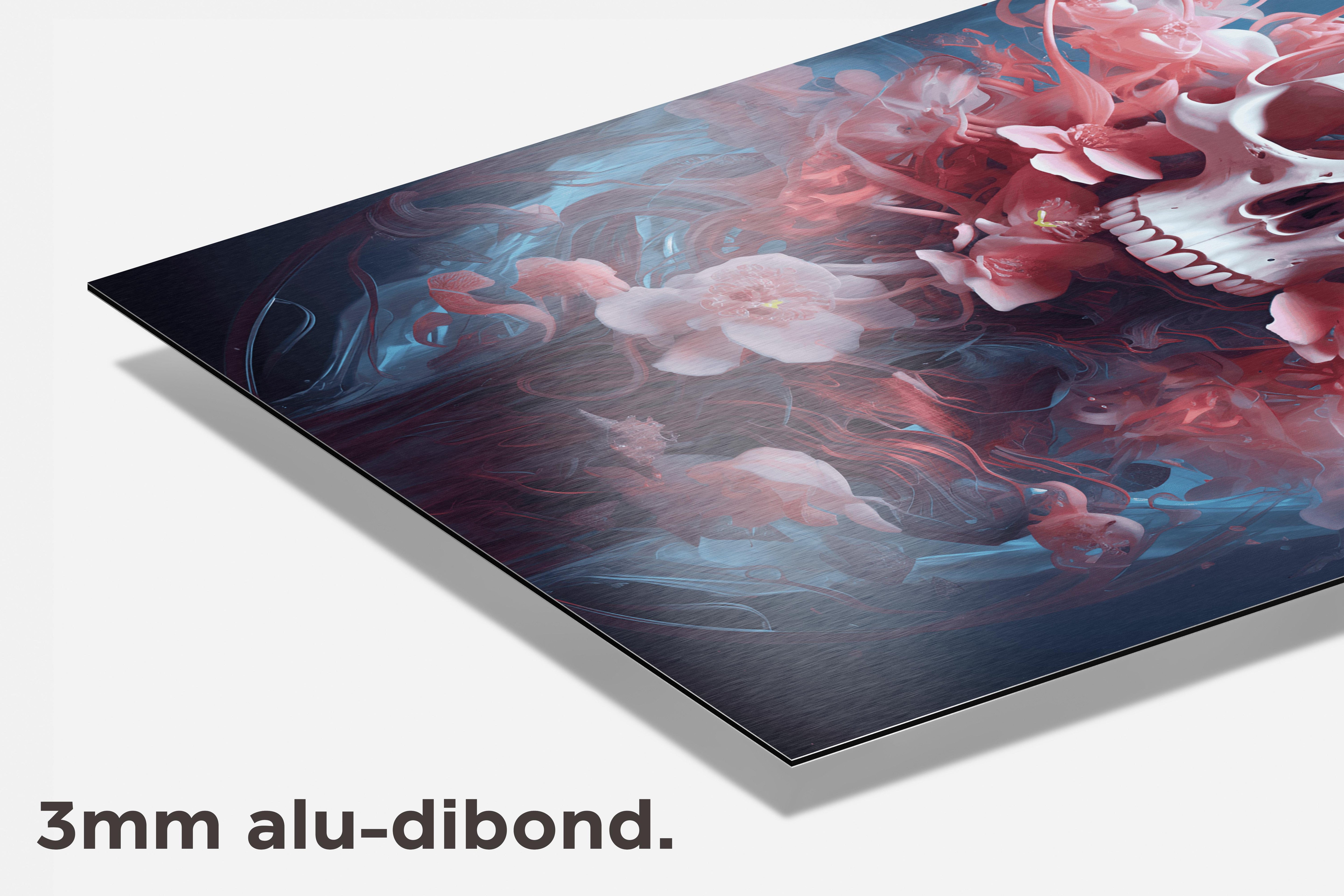 Roze Skelet dibond detail