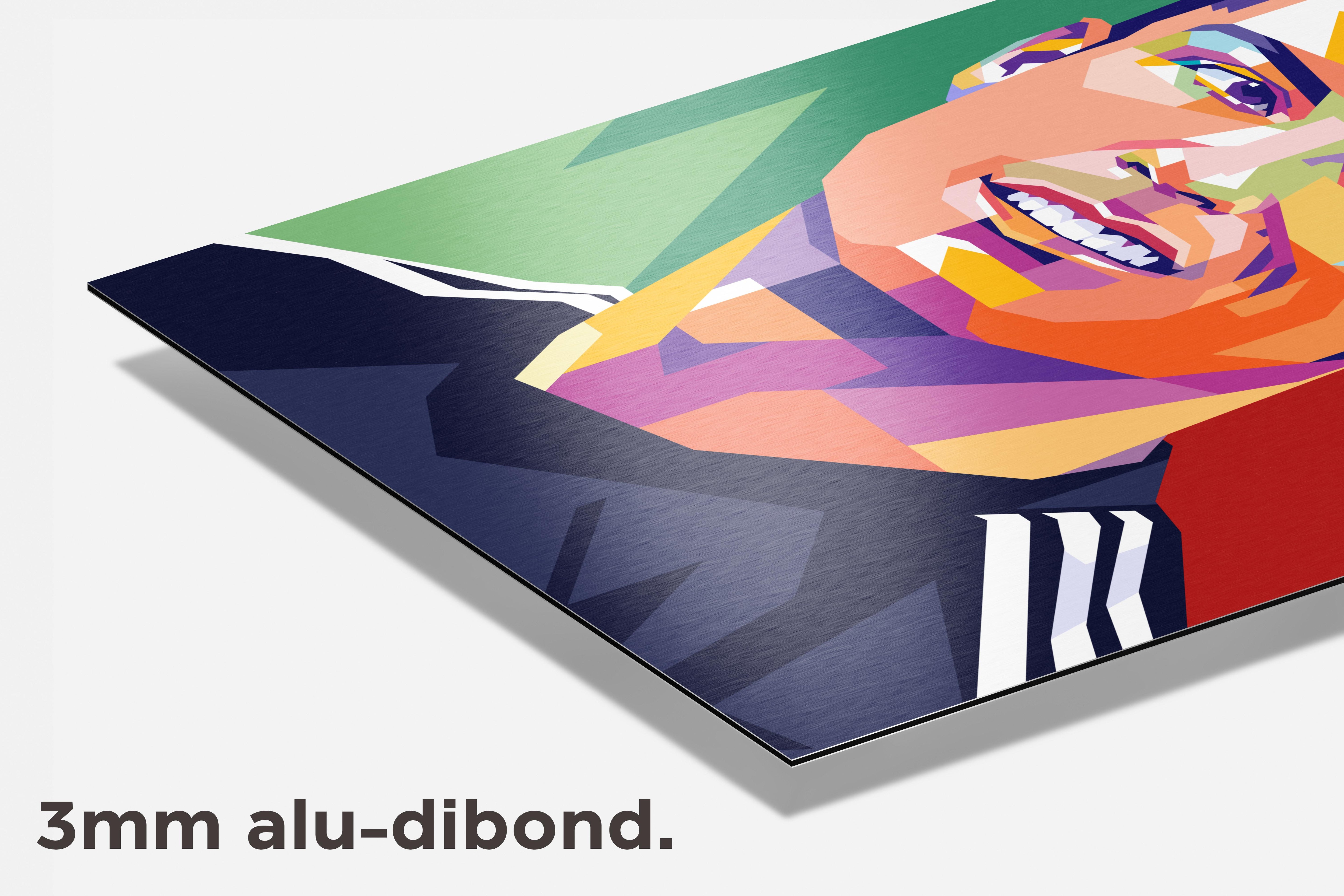 Ronaldo knipoog dibond detail