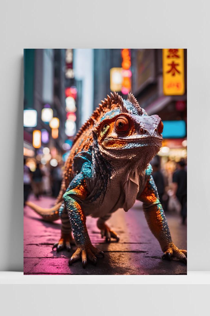 Urban Kameleon op 3mm aluminium dibond