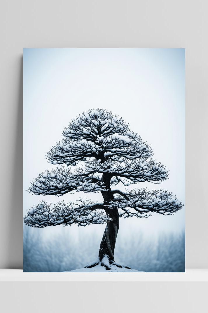 Bonsai Snow en un interior