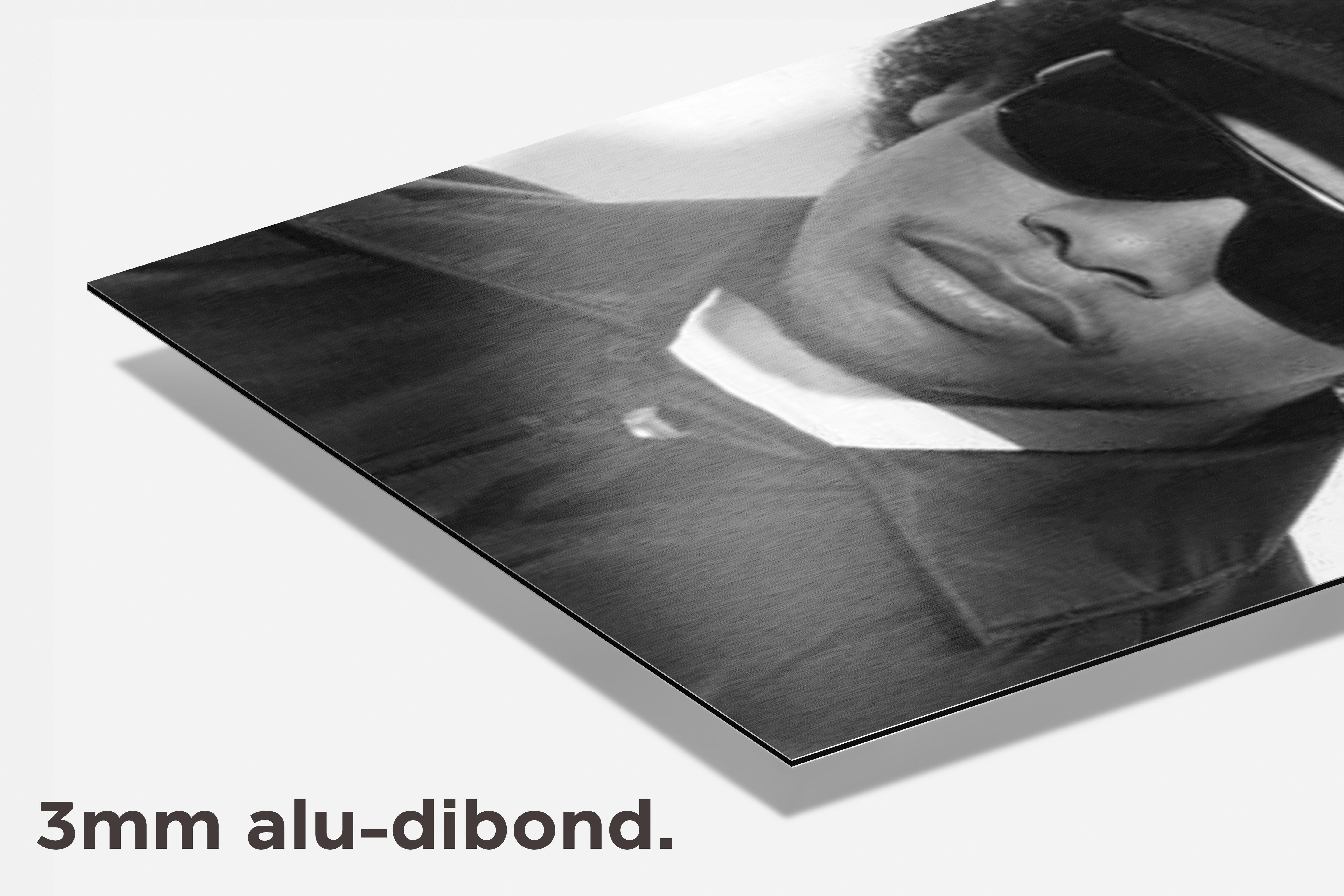 Eazy E Zwart Wit dibond detail
