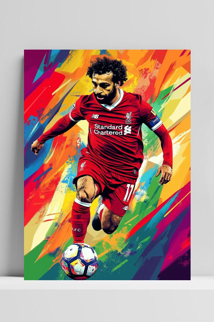 Mohamed Salah op 3mm aluminium dibond