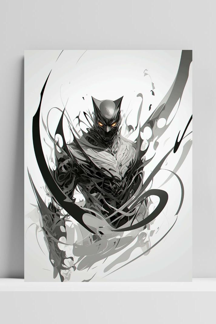 Black Warrior op 3mm aluminium dibond