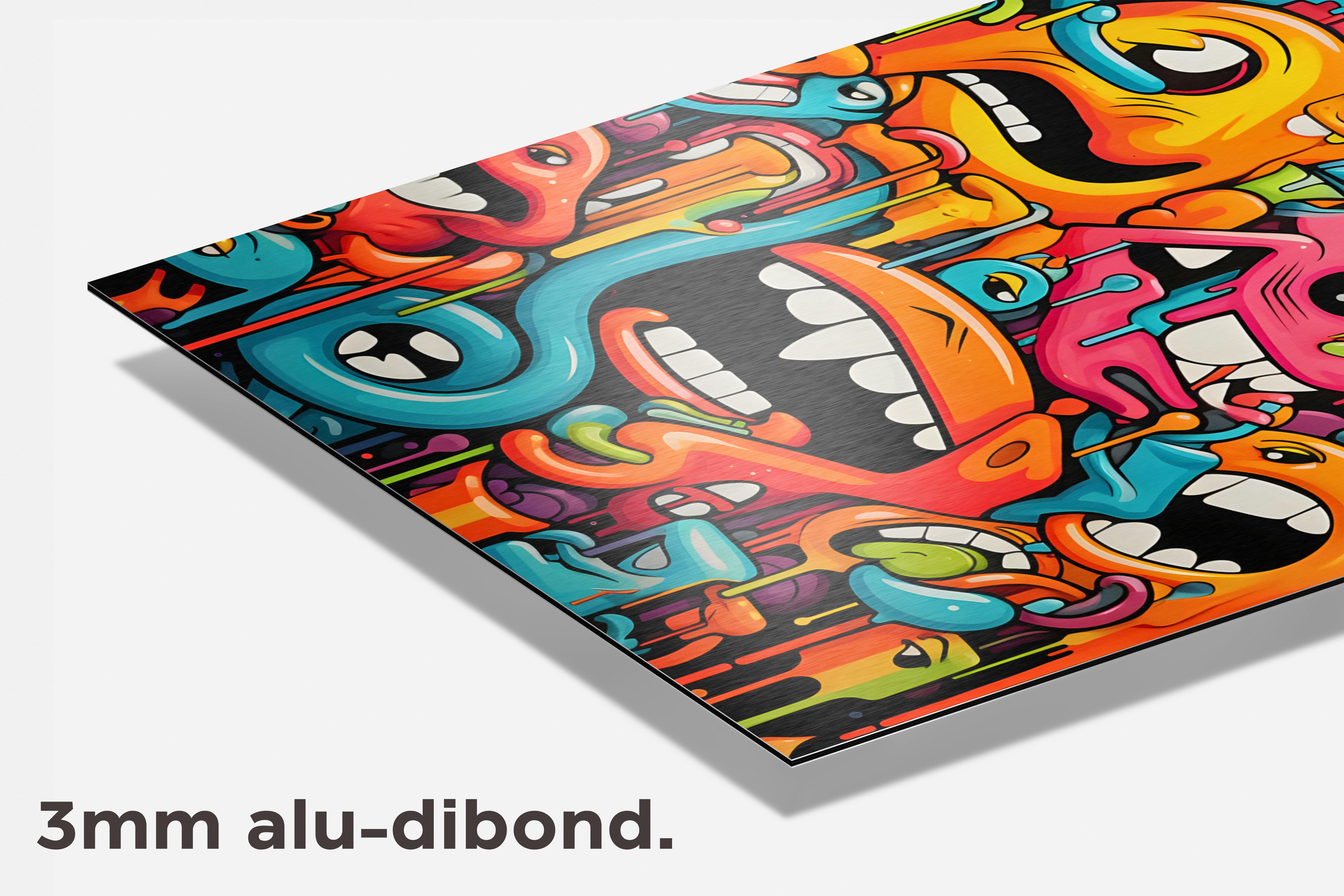 Doodle Abstract dibond detail