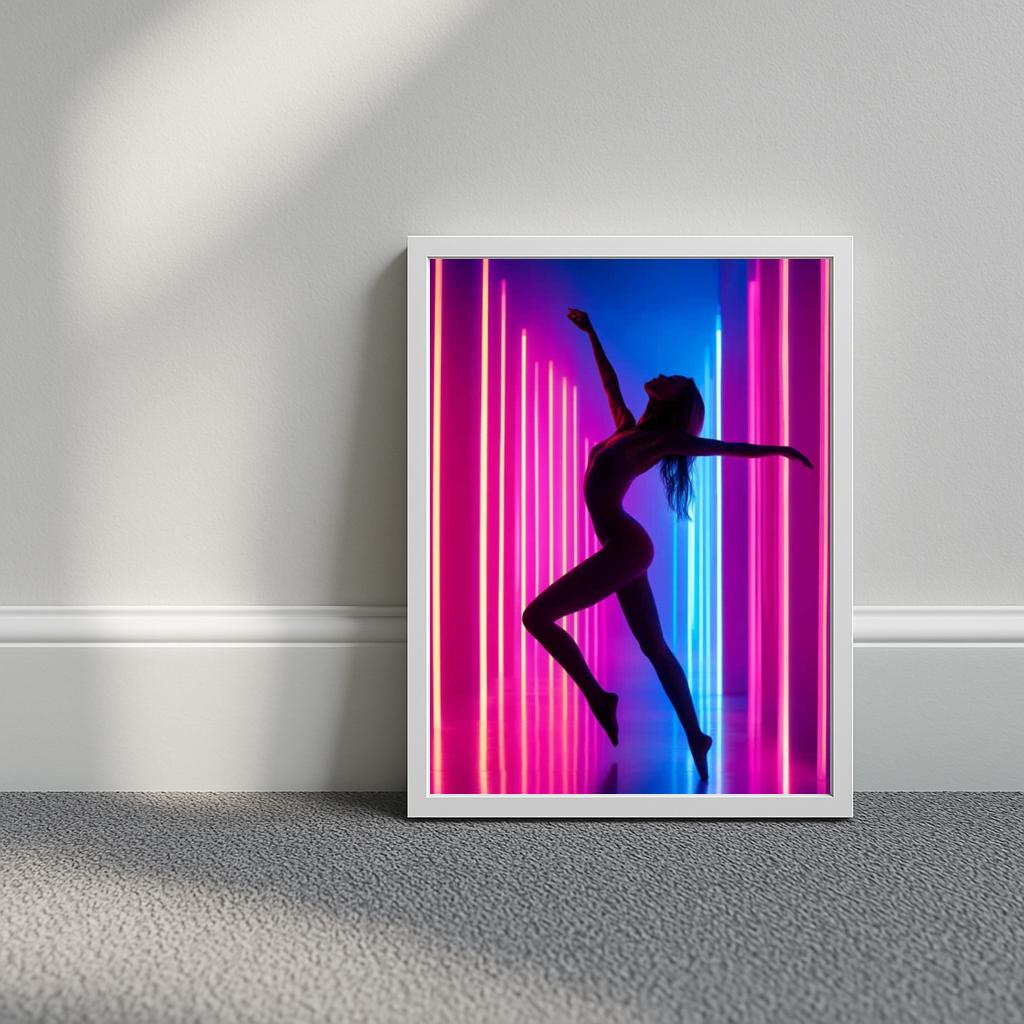 Woman Dance Neon poster sfeerbeeld 3