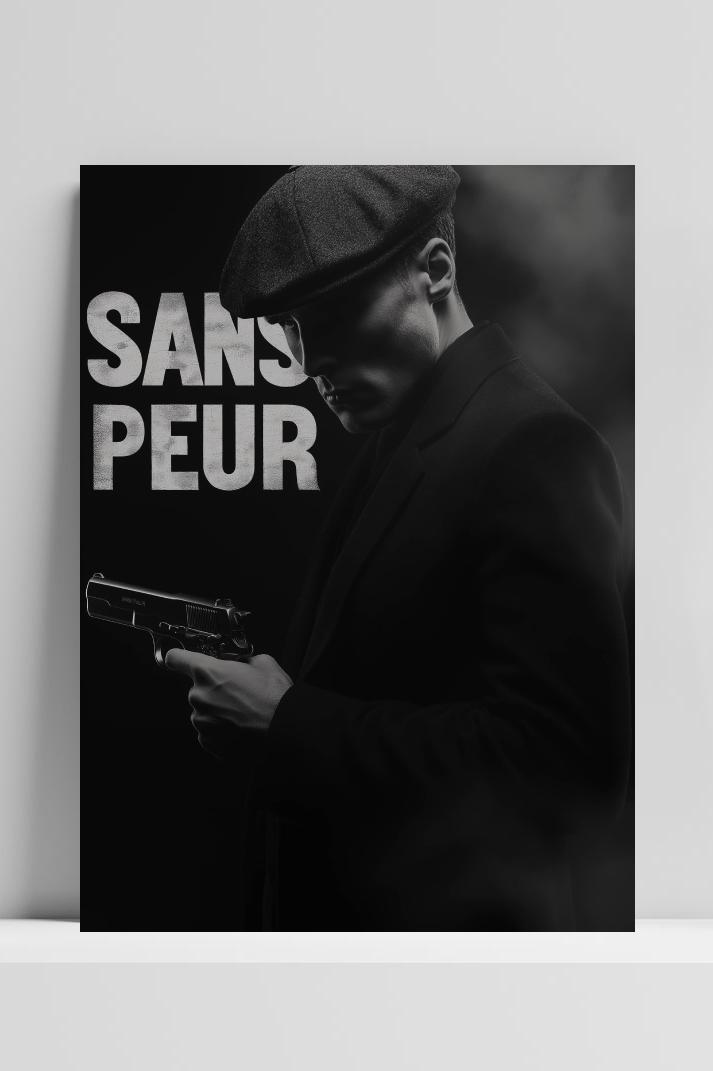 Sans Peur op 3mm aluminium dibond