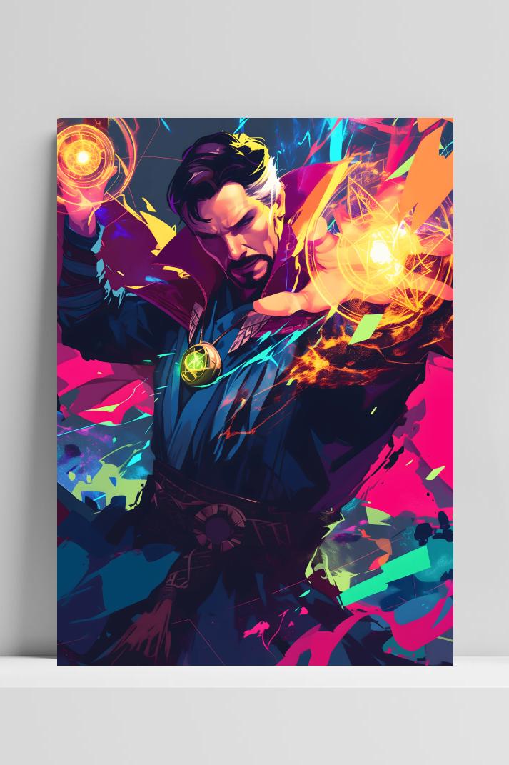 Doctor Strange Ringen op 3mm aluminium dibond